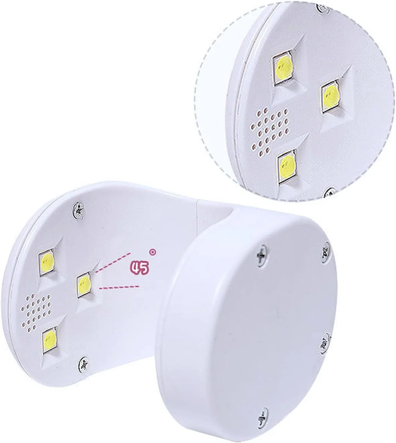 چراغ ال ای دی یو وی کوچک برای ناخن، خشک کن لاک ژل، چراغ یو وی ناخن، چراغ ال ای دی درمانی، ابزار طراحی ناخن