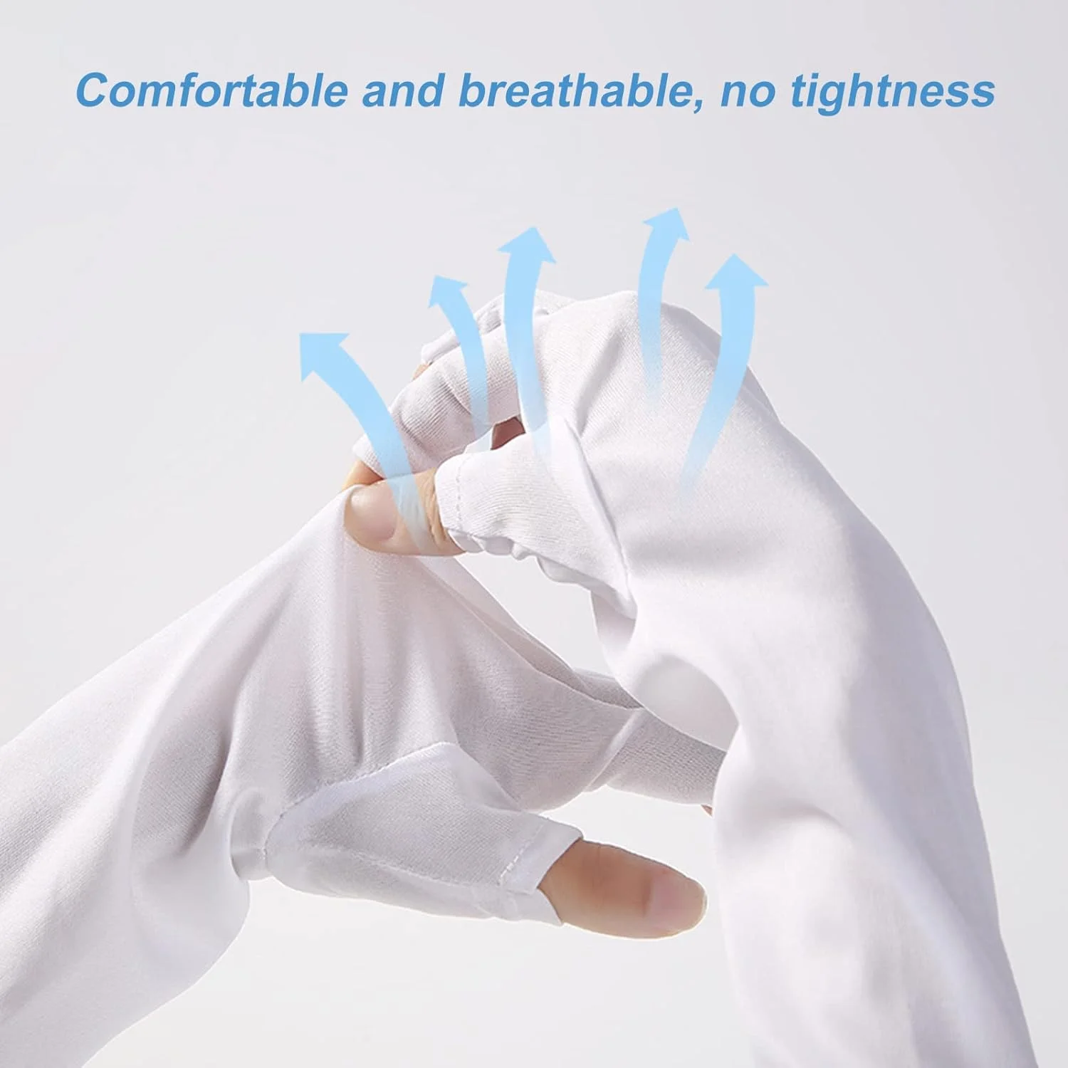 دستکش های محافظ ناخن موریلیان، ضد اشعه ماوراء بنفش، ضد آفتاب، یکبار مصرف، بدون انگشت، فوتوتراپی ناخن، عایق حرارتی، کوتاه