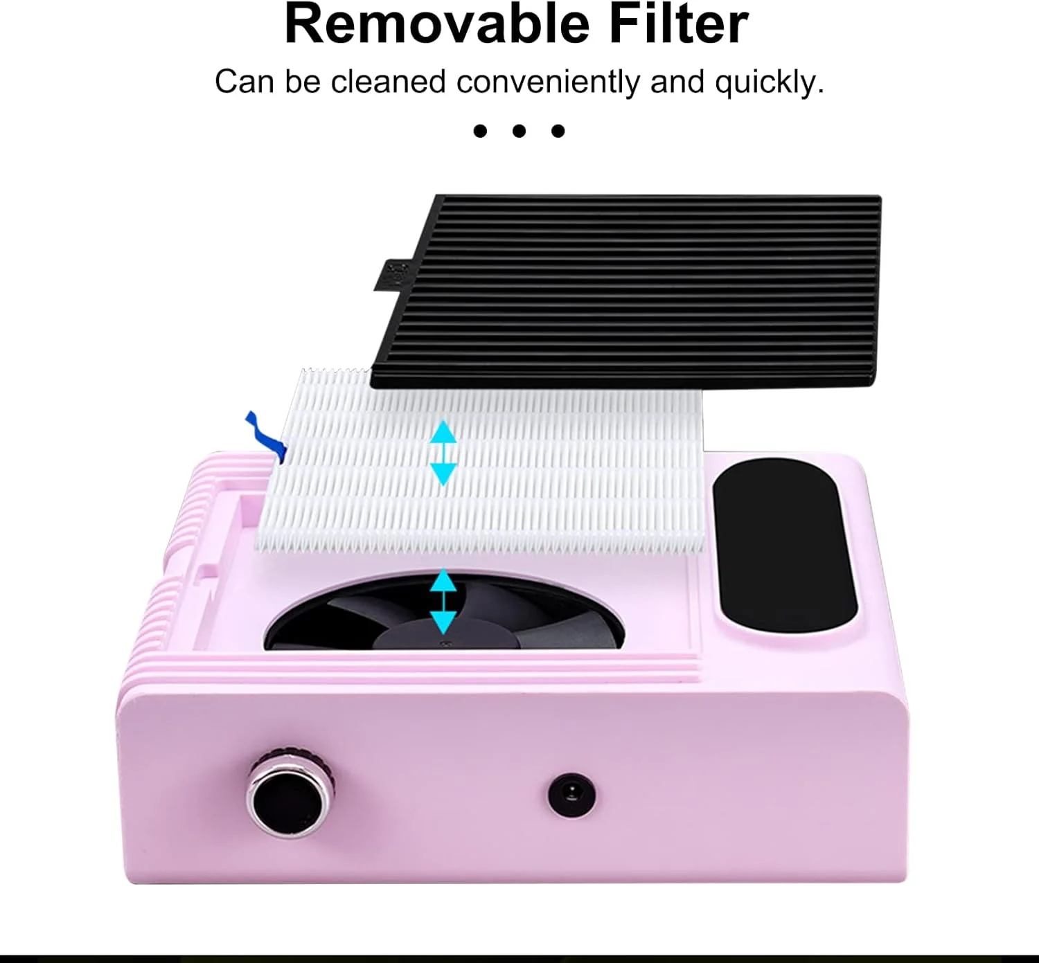 دستگاه جمع کننده گرد و غبار ناخن برقی 80 وات موریلیان با سرعت قابل تنظیم، دستگاه مکنده و ابزار سالن طراحی ناخن به همراه توری فیلتر