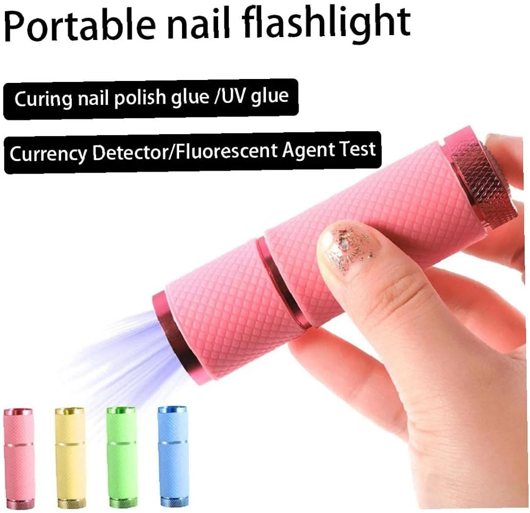 چراغ قوه کوچک مانیکور، خشک کن ناخن، چراغ خشک کننده ناخن، لامپ سخت کننده ناخن بدون باتری، سبز، سایر ابزارهای ناخن