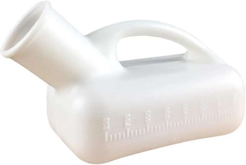 ظرف ادرار مردانه - ظرف پلاستیکی 800 میلی لیتری مردانه بدون درب - ضد سرریز - ظرف ادرار قابل حمل مردانه - ظرف جمع آوری ادرار مسافرتی