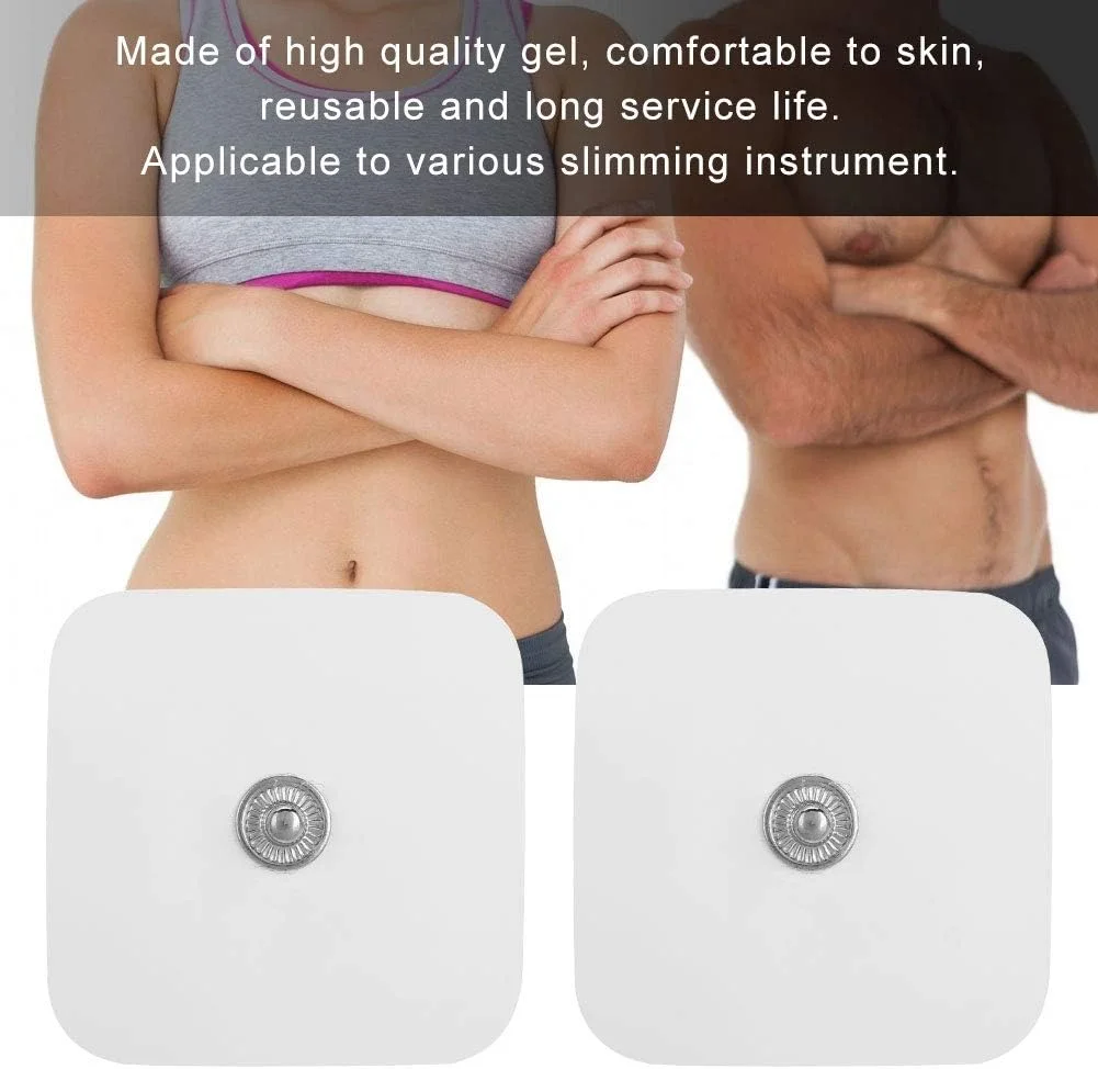 پدهای ژلی ماساژور خودچسب و قابل استفاده مجدد، پدهای ژلی جایگزین الکترود ماساژور مراقبت بهداشتی برای دستگاه ماساژور لاغری و دستگاه فیزیوتراپی دیجیتال TENS