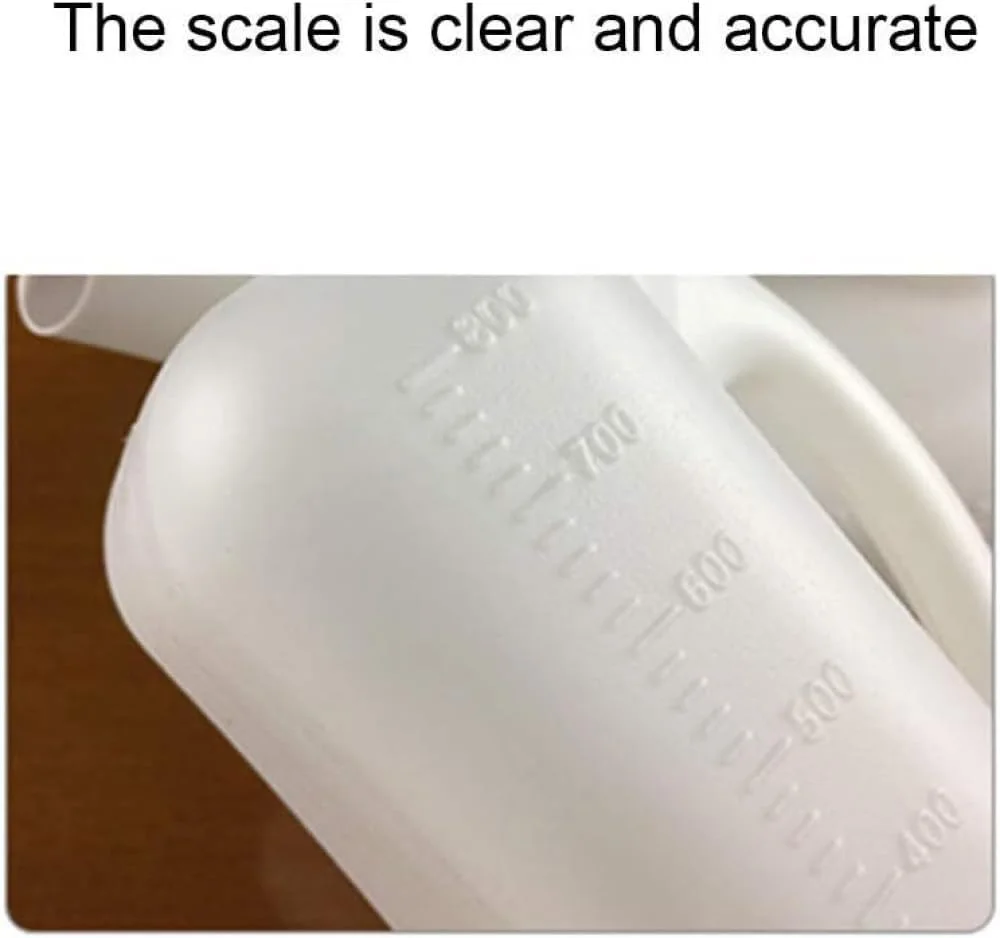 ظرف ادرار مردانه - ظرف پلاستیکی 800 میلی لیتری مردانه بدون درب - ضد سرریز - ظرف ادرار قابل حمل مردانه - ظرف جمع آوری ادرار مسافرتی