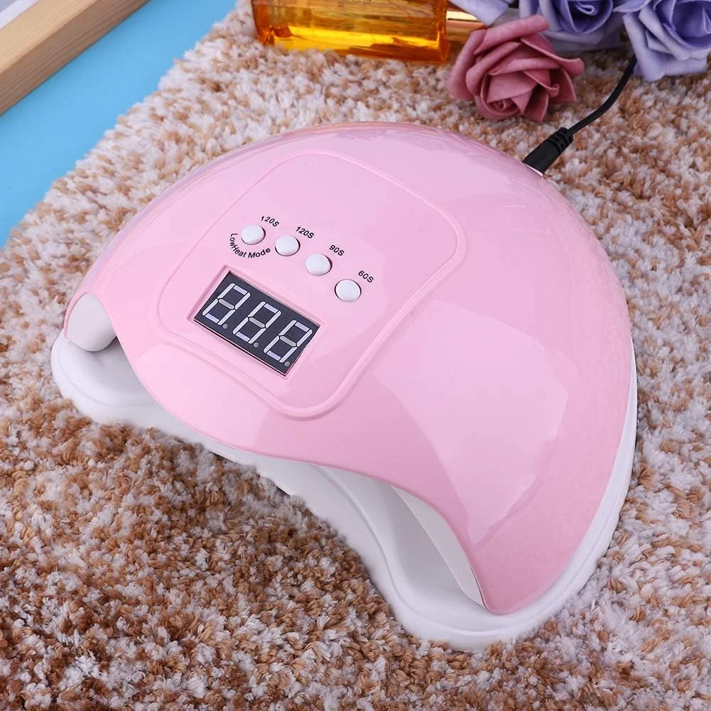 خشک کن لاک ناخن، خشک کن ناخن، حرفه ای با 3 تایمر از پیش تعیین شده اختیاری برای استفاده خانگی (صورتی)