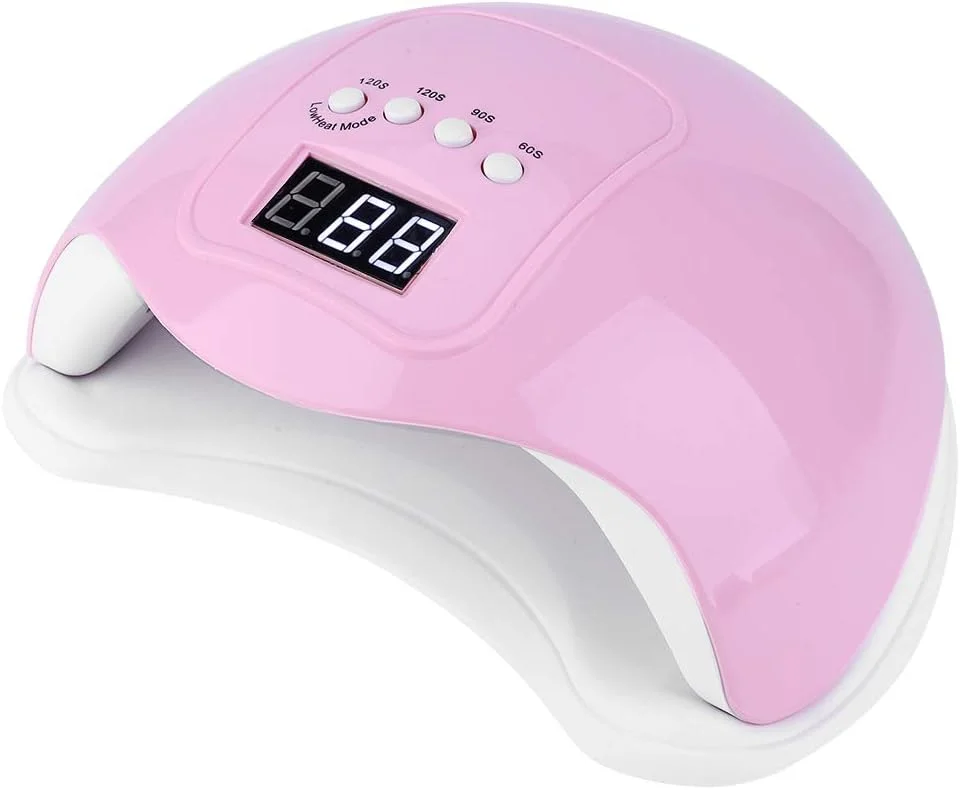 خشک کن لاک ناخن، خشک کن ناخن، حرفه ای با 3 تایمر از پیش تعیین شده اختیاری برای استفاده خانگی (صورتی)