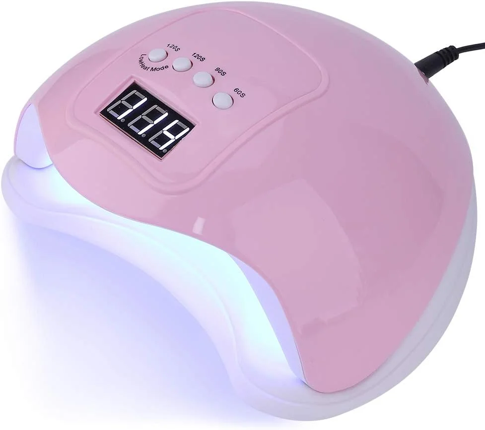 خشک کن لاک ناخن، خشک کن ناخن، حرفه ای با 3 تایمر از پیش تعیین شده اختیاری برای استفاده خانگی (صورتی)