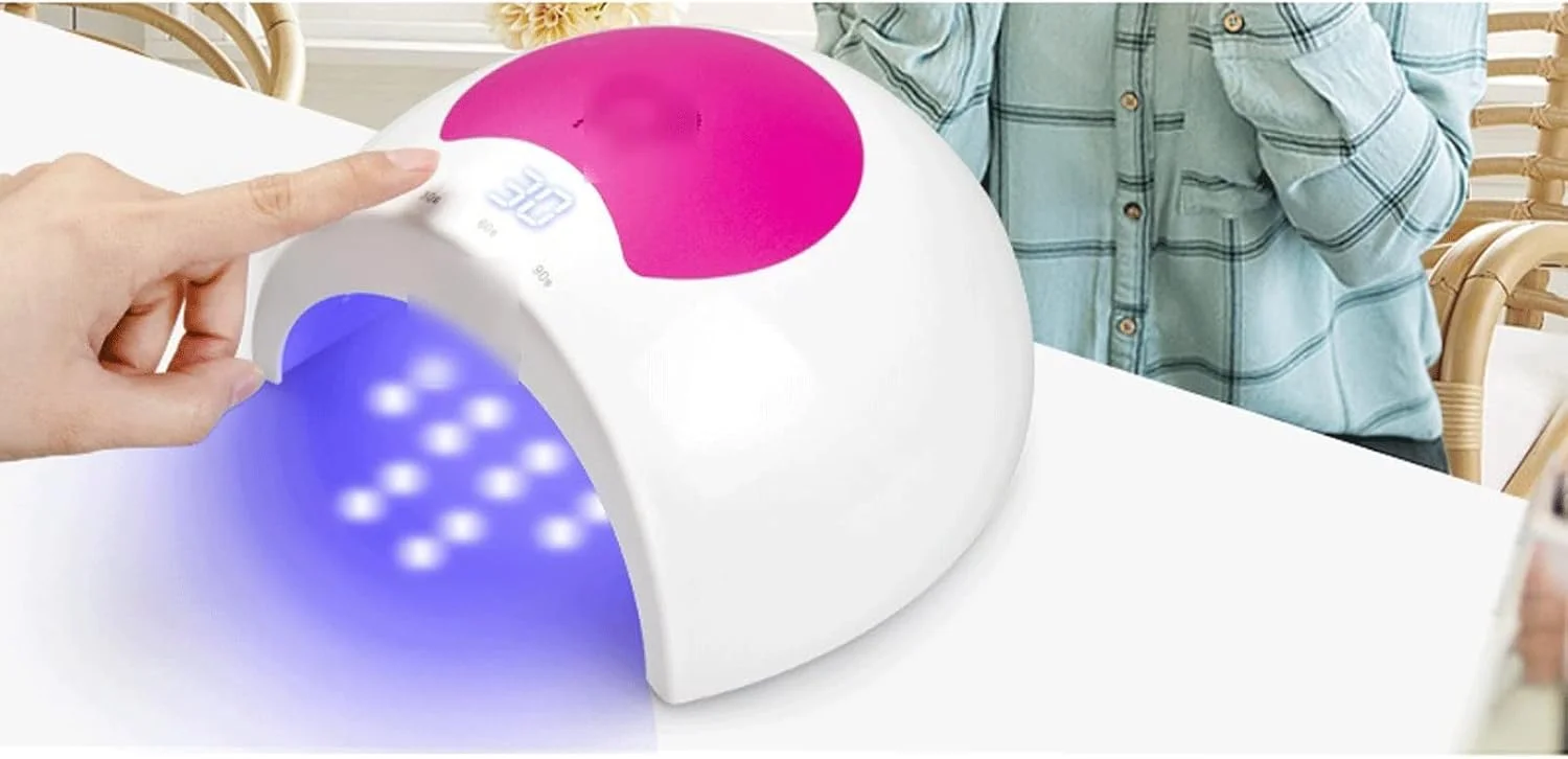دستگاه خشک کن لاک ناخن، 48 وات، 33LED، مناسب برای خشک کردن سریع لاک ناخن، دارای سنسور هوشمند برای استفاده در تجهیزات آرایشی ناخن