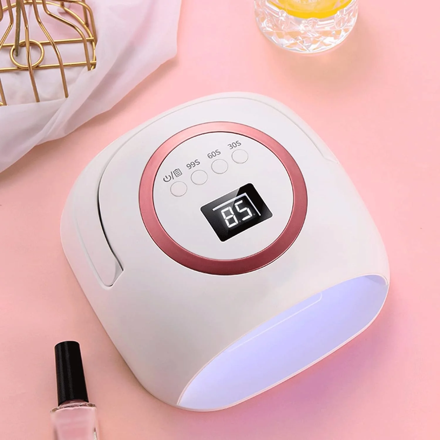 دستگاه خشک کن لاک ناخن 72 وات، نمایشگر LED، مناسب برای انواع لاک ژل و طراحی ناخن