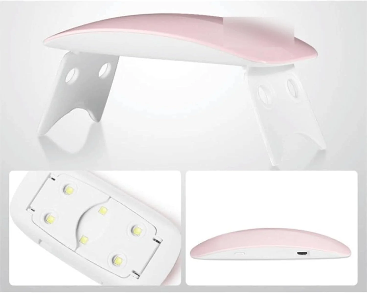 چراغ ناخن، چراغ لاک خشک کن تاشو، قابل حمل، بدون آسیب