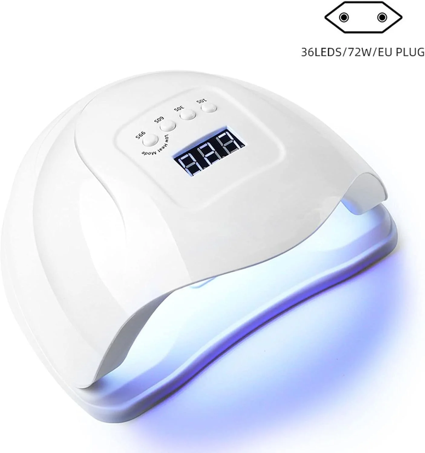 دستگاه خشک کن لاک ناخن، لامپ ال ای دی برای خشک کردن انواع ژل/لاک/ورنی با سنسور اتوماتیک و تایمر، مناسب برای مانیکور/پدیکور