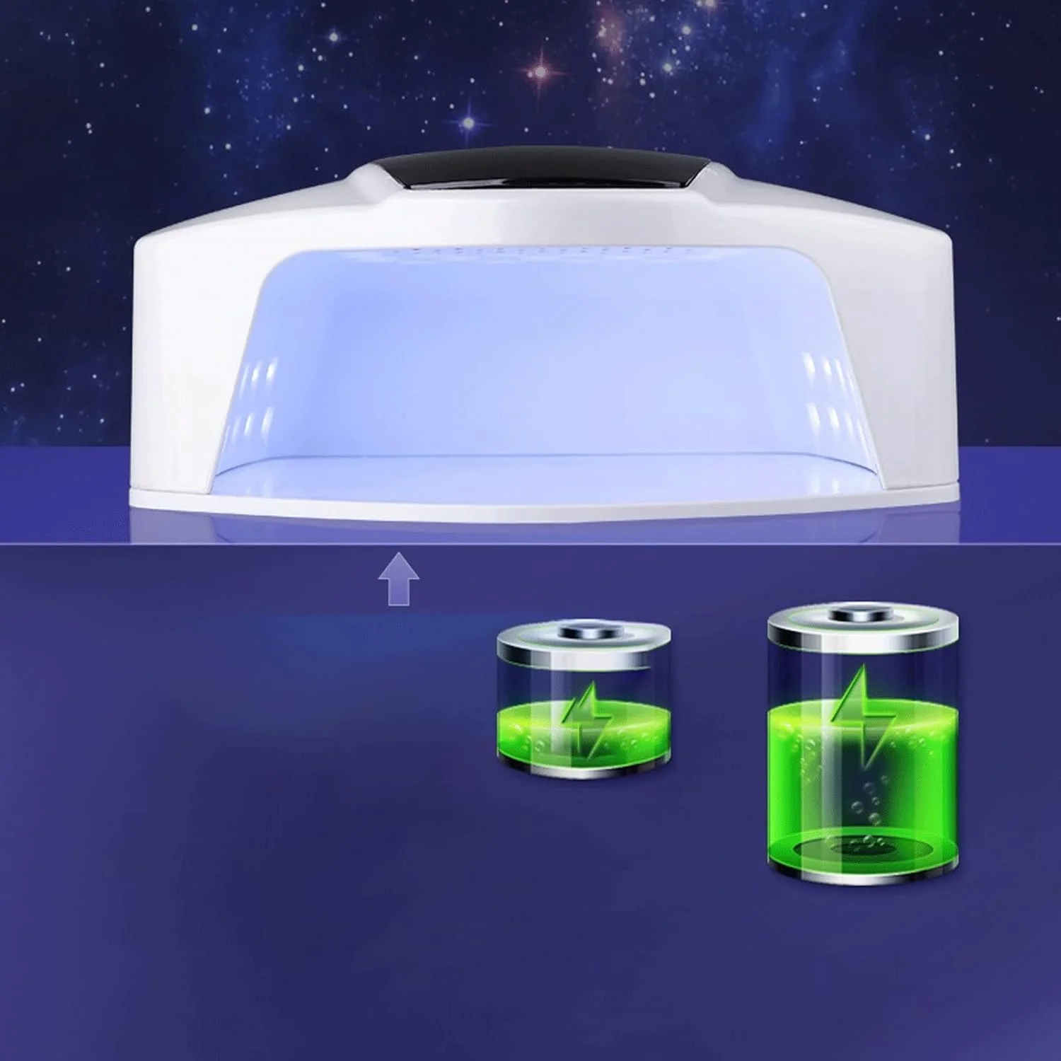 دستگاه خشک کن لاک ناخن، بی سیم، قابل شارژ، 9 لامپ ال ای دی، 6 وات، مناسب برای مانیکور و پدیکور