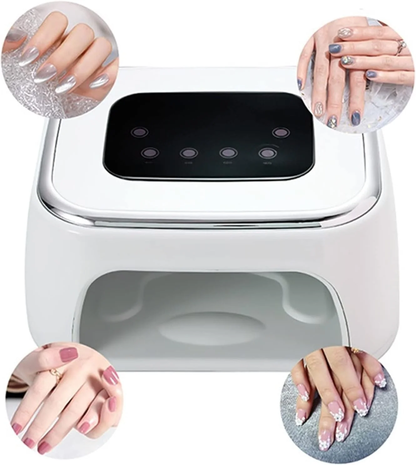 دستگاه خشک کن لاک ناخن 99 وات LED، مناسب برای خشک کردن انواع لاک ژل با حسگر اتوماتیک و اسپیکر بلوتوث، حرفه ای