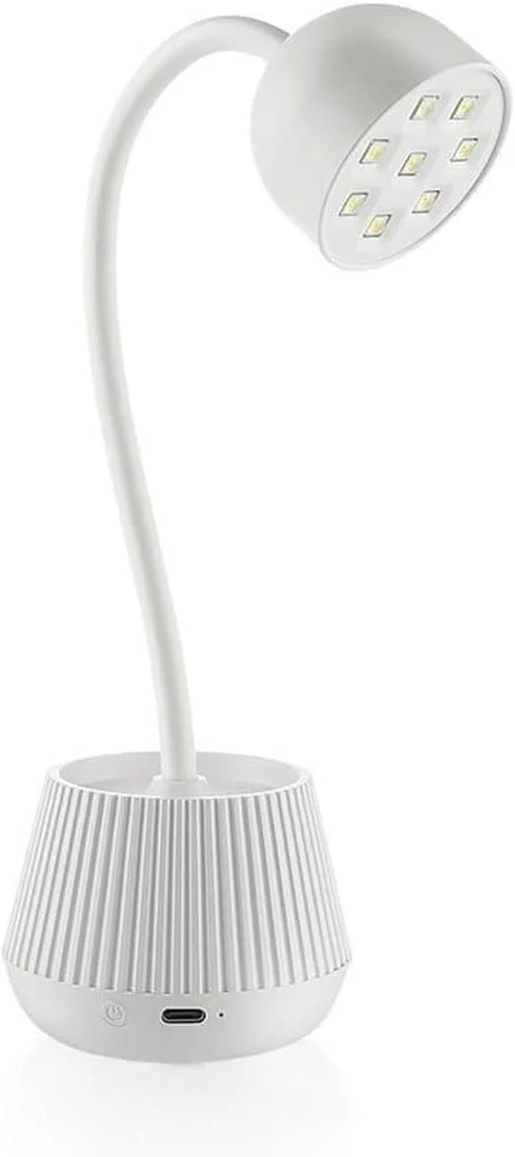 چراغ ناخن، چراغ ال ای دی کوچک ناخن 24 وات، خشک کن ناخن، مناسب برای مانیکور ناخن مصنوعی، چسب لاک، دارای نور خشک کننده سریع، طراحی چراغ رومیزی با قابلیت خم شدن 360 درجه