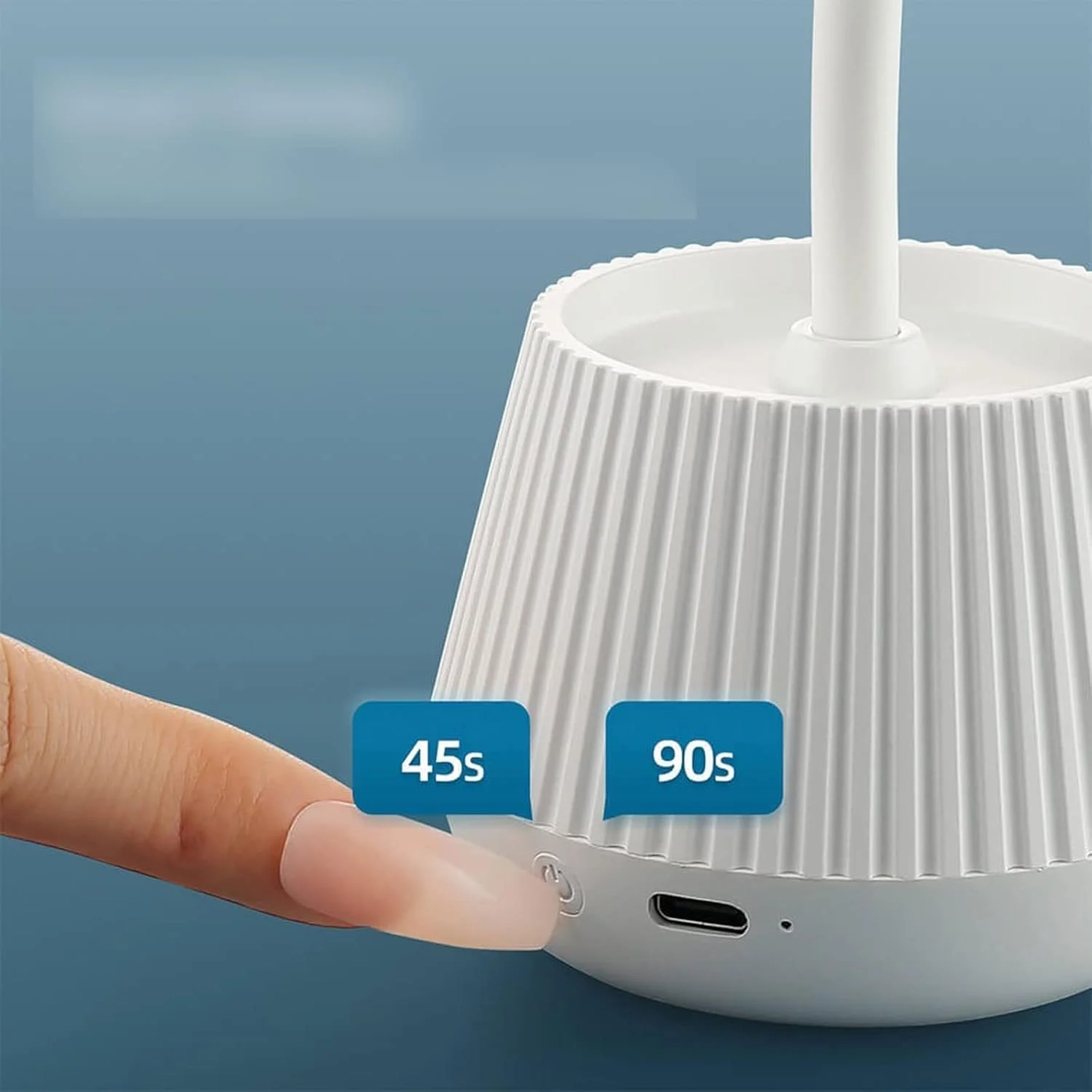 چراغ ناخن، چراغ ال ای دی کوچک ناخن 24 وات، خشک کن ناخن، مناسب برای مانیکور ناخن مصنوعی، چسب لاک، دارای نور خشک کننده سریع، طراحی چراغ رومیزی با قابلیت خم شدن 360 درجه