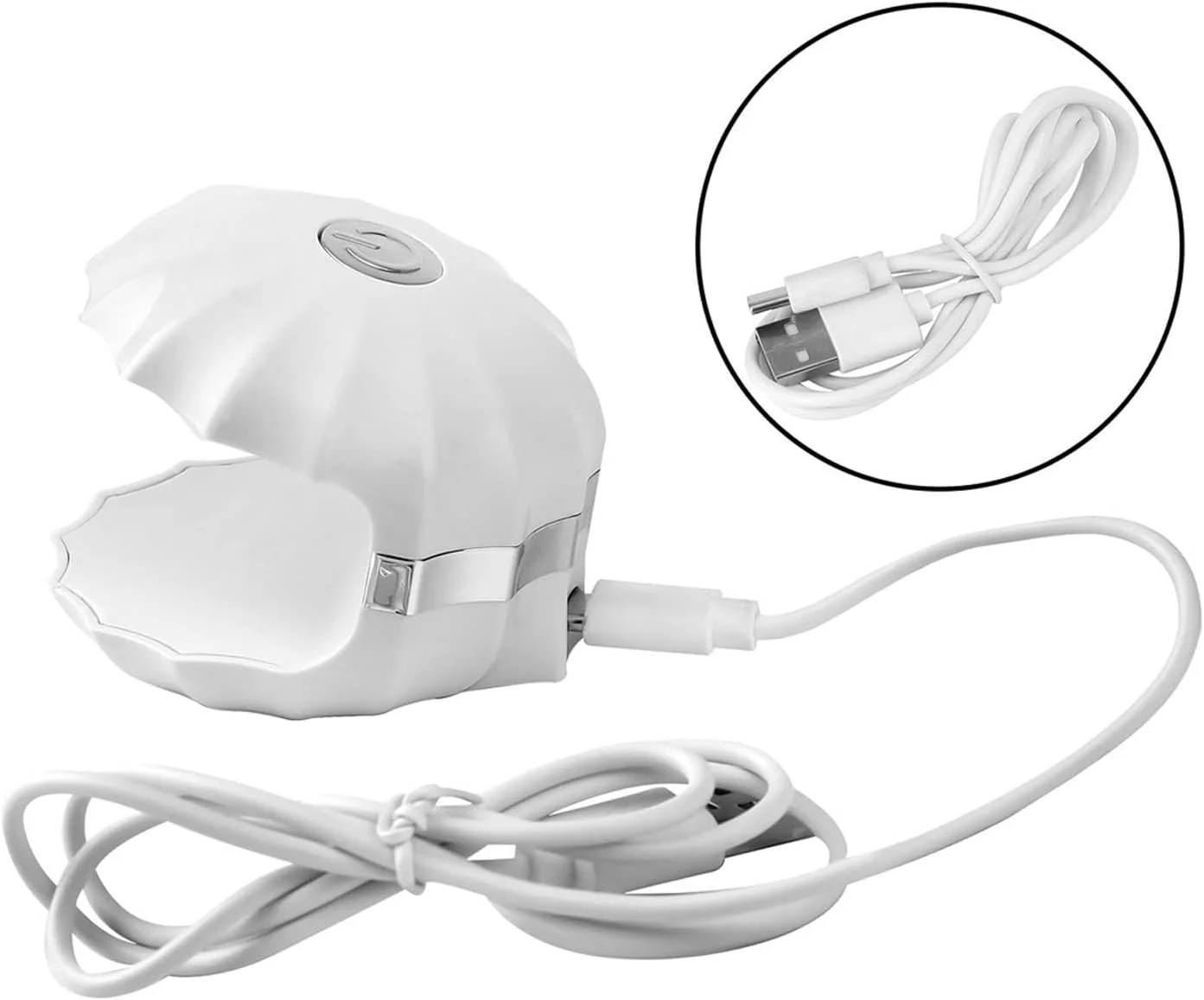 چراغ ناخن، 18 وات، قابل حمل، LED، طرح صدف، خشک کن ناخن، چراغ ناخن USB قابل حمل، ابزار خشک کننده سریع لاک ناخن