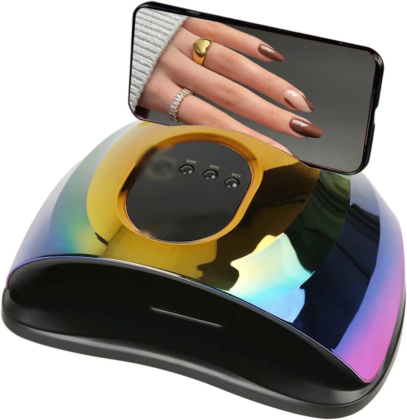 دستگاه خشک کن لاک ناخن 114 وات، چراغ LED برای خشک کردن لاک ژل ناخن با سنسور هوشمند و تجهیزات حرفه ای هنر ناخن