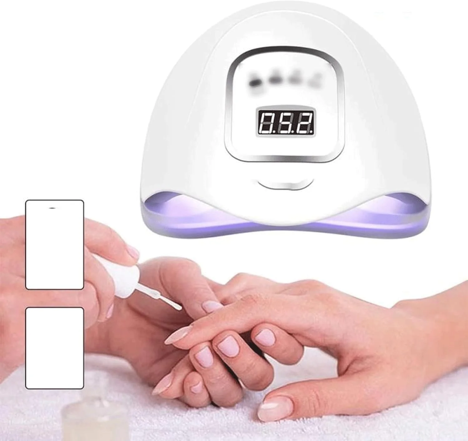 چراغ ناخن، خشک کن لاک ناخن، چراغ ال ای دی دوگانه برای خشک کردن و طراحی ناخن، مناسب برای انواع لاک ژل