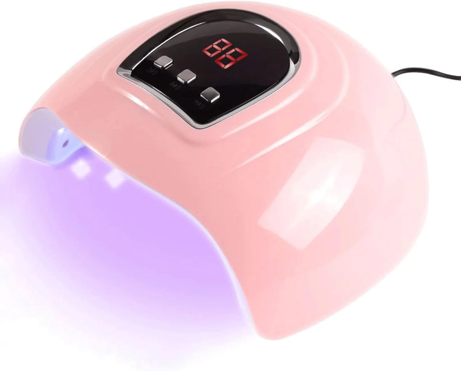 دستگاه خشک کن لاک ناخن، با فضای بزرگ برای نور دوگانه فرابنفش، دستگاه لایت کیورینگ LED، خشک کن حرفه ای ناخن برای خانم ها