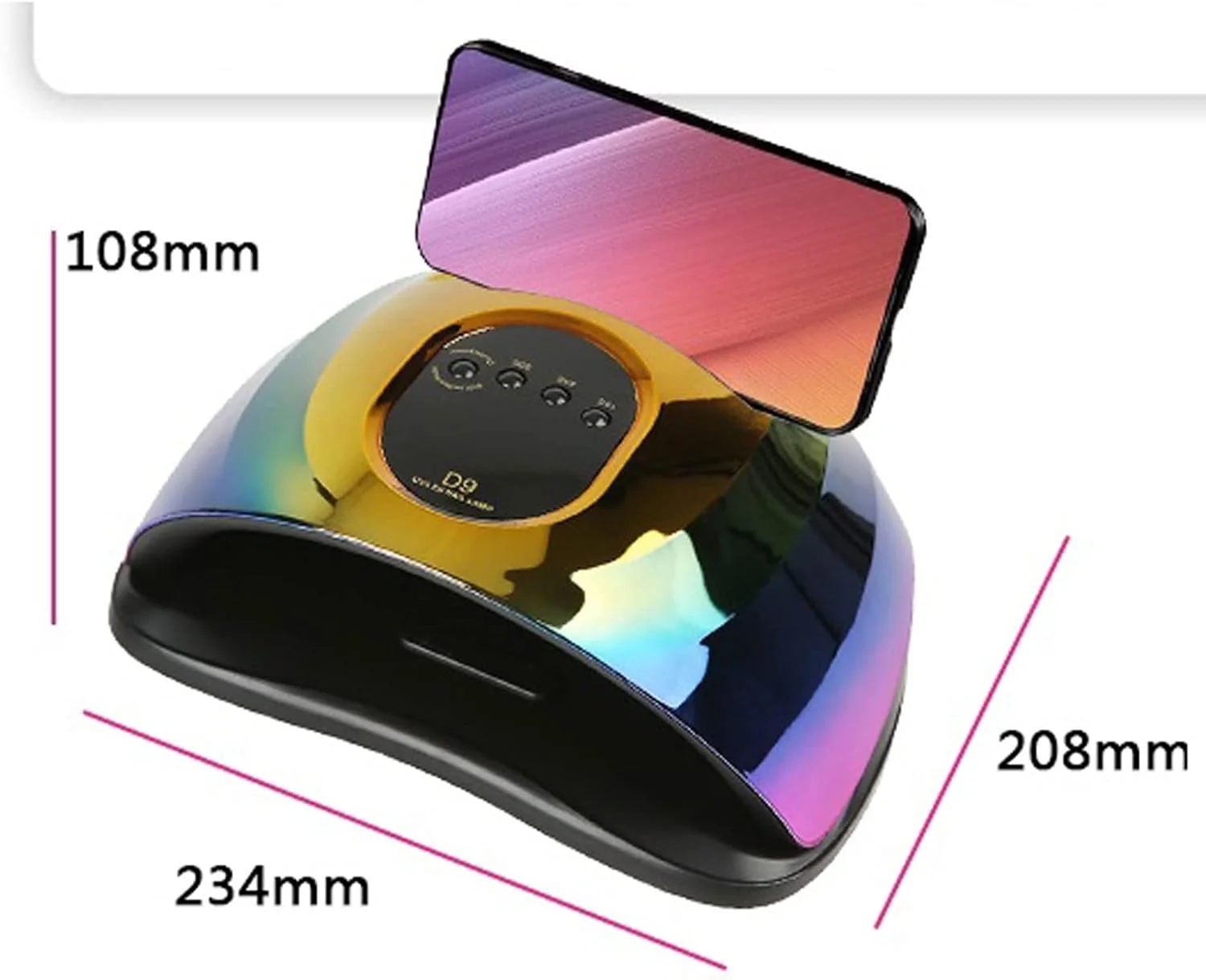 دستگاه خشک کن لاک ناخن 114 وات LED با حسگر هوشمند، تجهیزات حرفه ای ناخن برای ژل پولیش