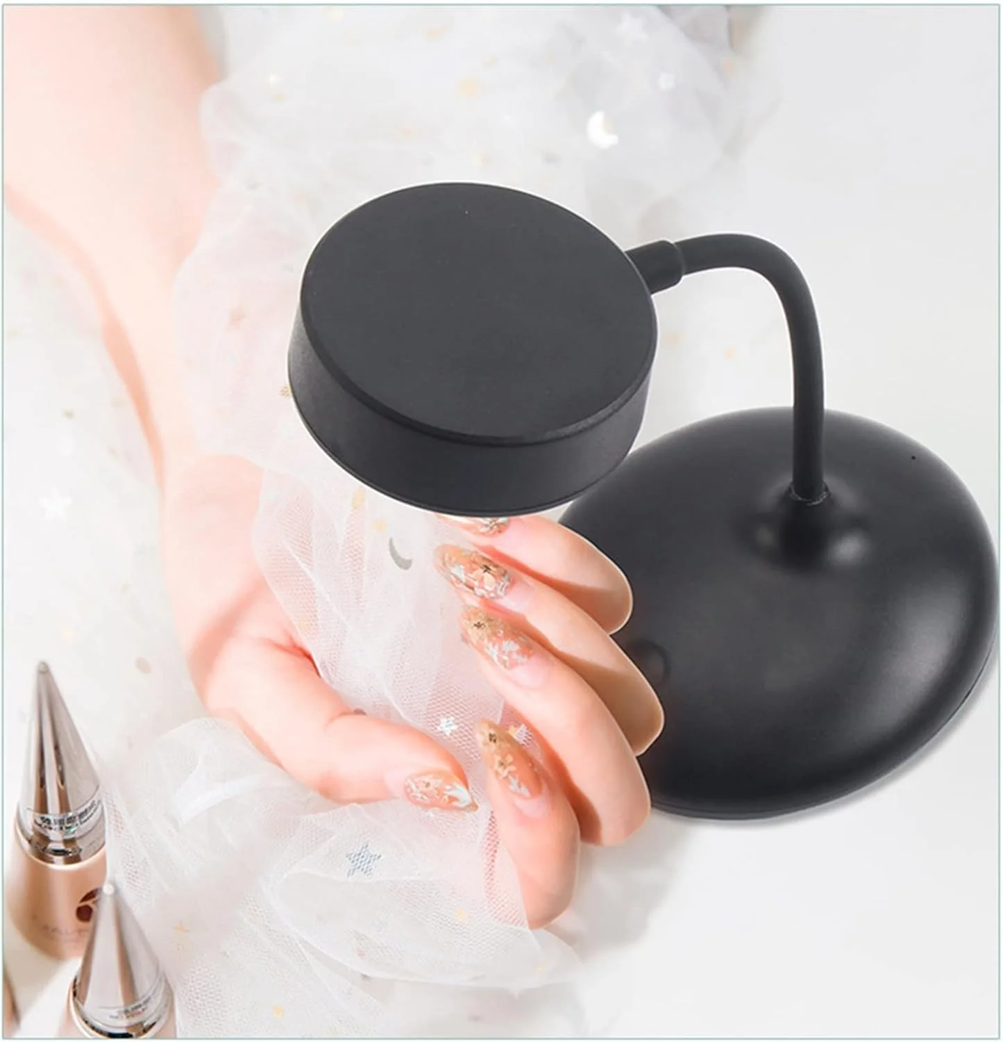 چراغ ناخن، چراغ ناخن لوتوس قابل حمل 20 LED چراغ رومیزی مدل پلاگین خشک کن لاک ژل ابزار هنری مانیکور