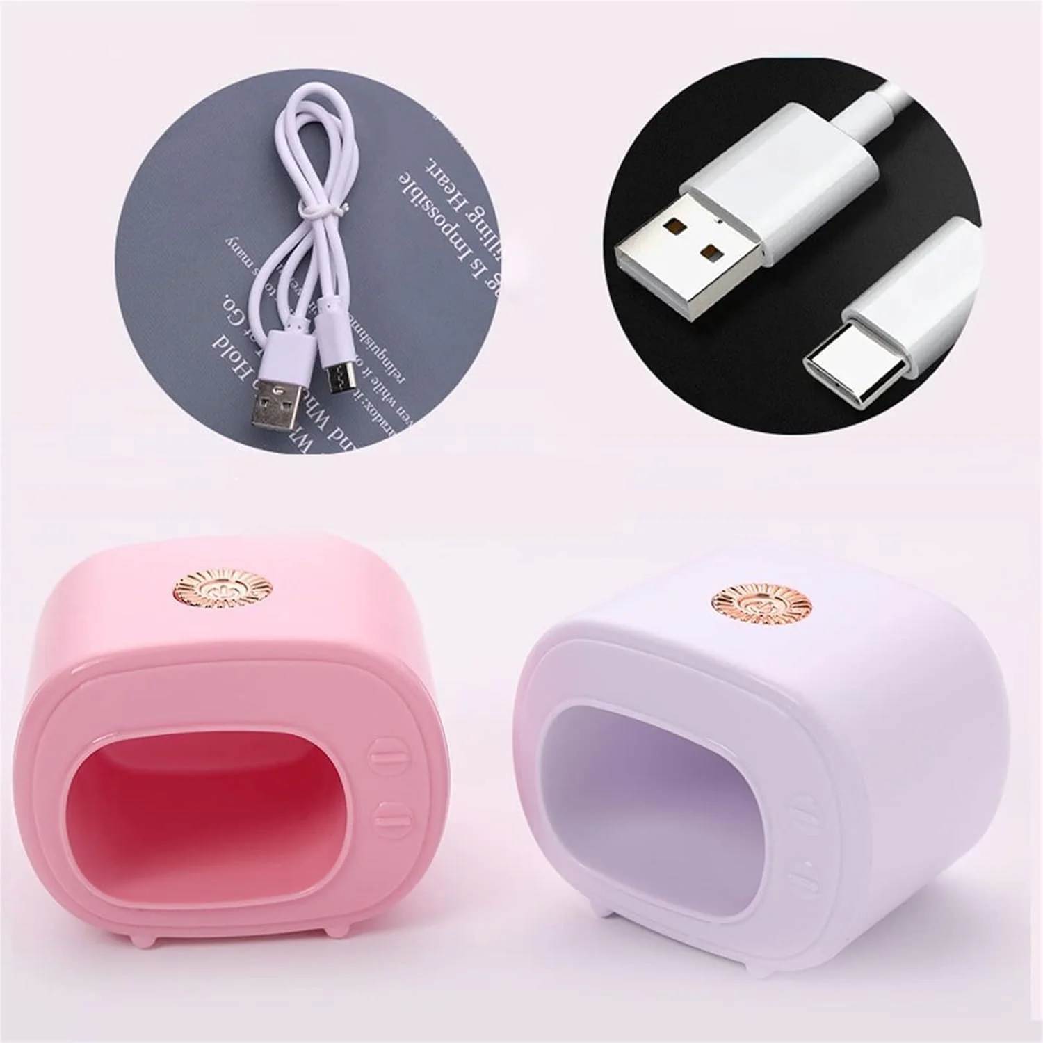 دستگاه خشک کن لاک ناخن، مدل جدید مینی LED 12 وات قابل حمل طرح تلویزیون، دارای 4 لامپ LED با قابلیت خشک کردن سریع لاک ژل و تجهیزات طراحی ناخن