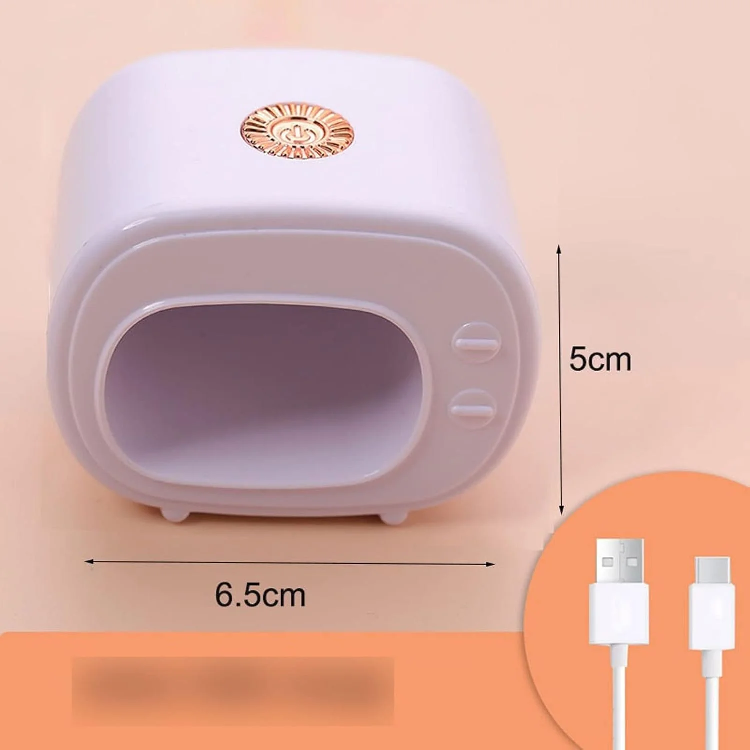 دستگاه خشک کن لاک ناخن، مدل جدید مینی LED 12 وات قابل حمل طرح تلویزیون، دارای 4 لامپ LED با قابلیت خشک کردن سریع لاک ژل و تجهیزات طراحی ناخن