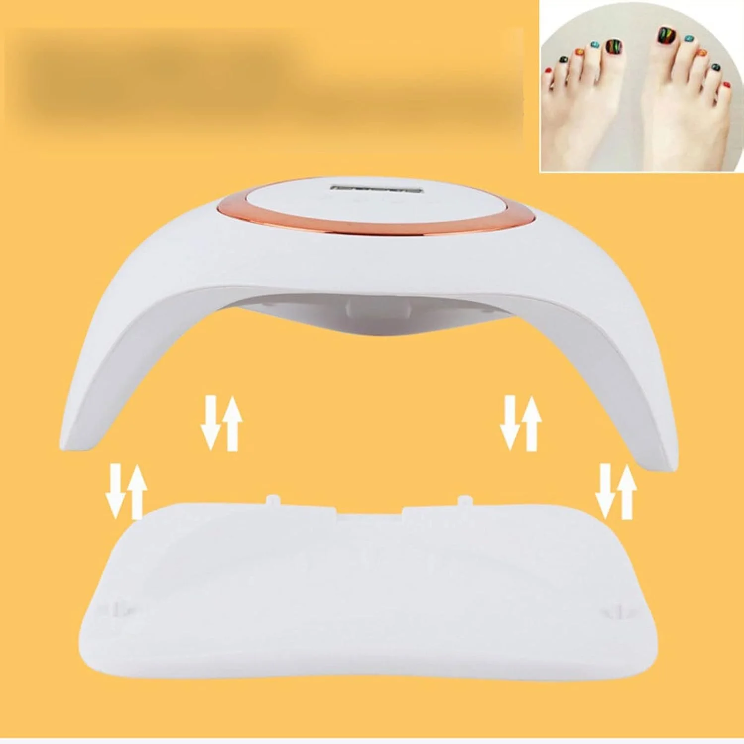 دستگاه خشک کن لاک ناخن LED با توان 83 وات و 42 عدد لامپ LED برای خشک کردن لاک ژل، دارای تایمر 10/30/60/99 ثانیه و سنسور اتوماتیک، ابزار مانیکور