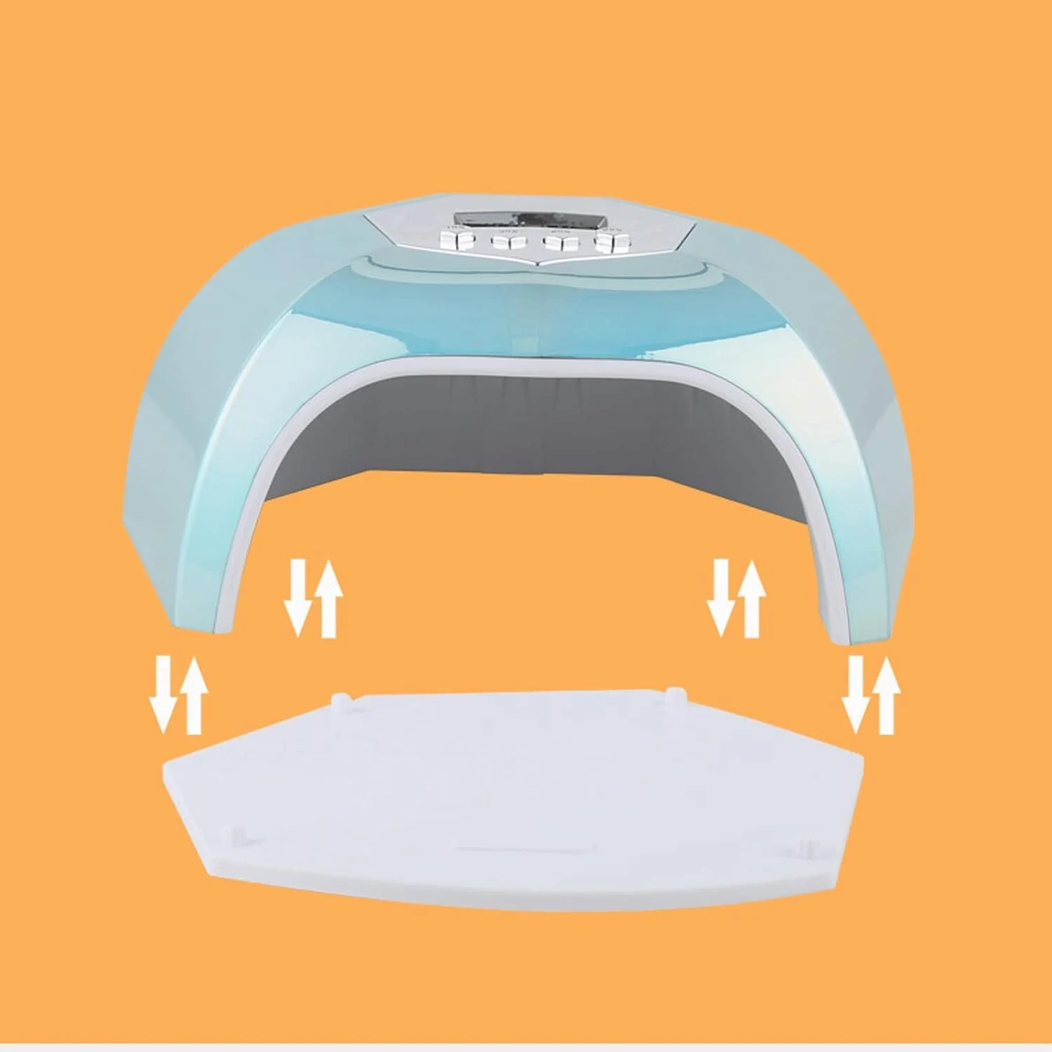 دستگاه خشک کن لاک ناخن، لامپ ناخن با 42 عدد ال ای دی برای خشک کردن انواع لاک ژل، دارای تایمر 10/30/60/99 ثانیه و سنسور اتوماتیک