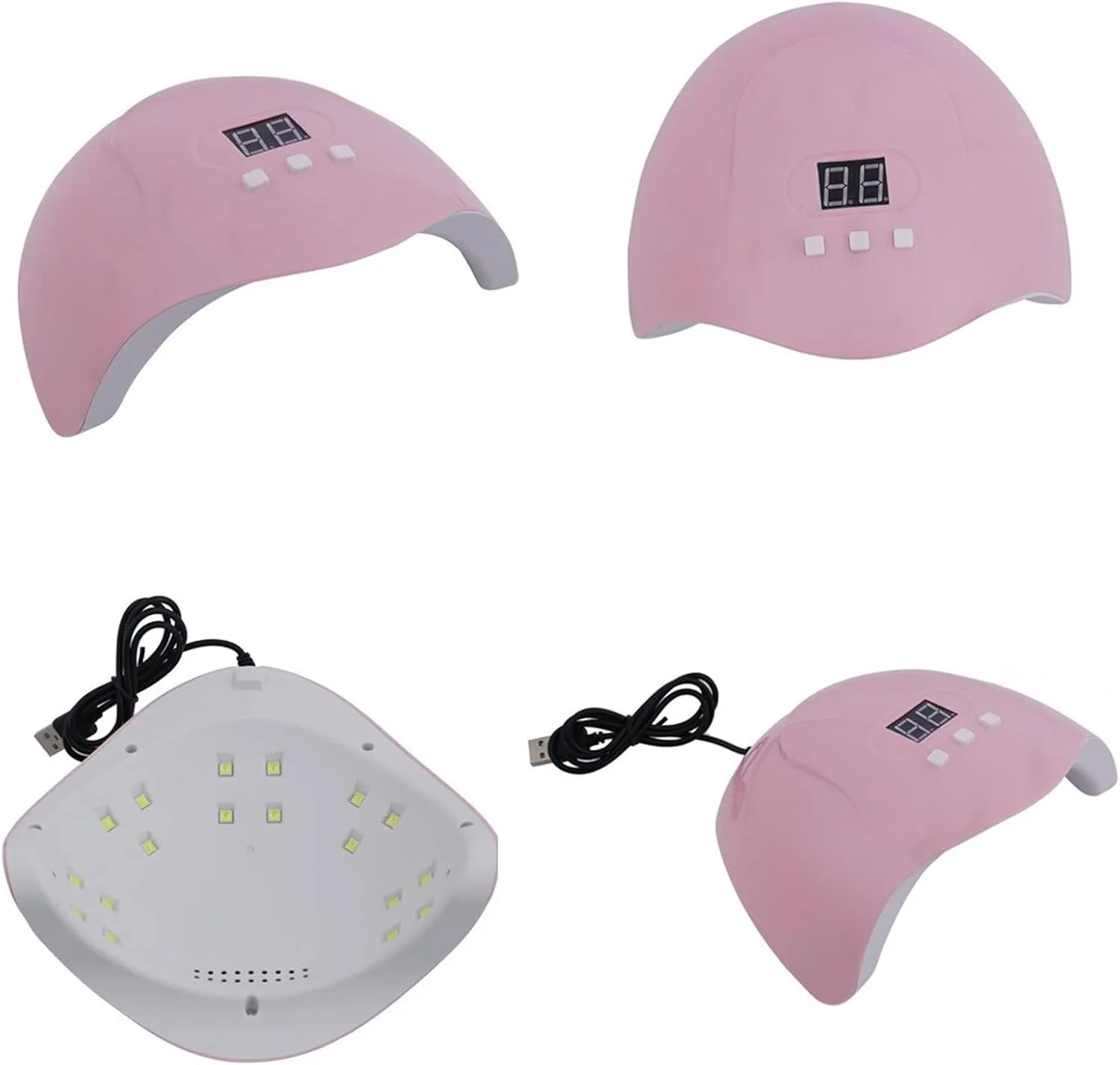 دستگاه خشک کن ناخن، چراغ ناخن قابل حمل با کابل USB مناسب برای استفاده خانگی، دارای 18 عدد لامپ LED
