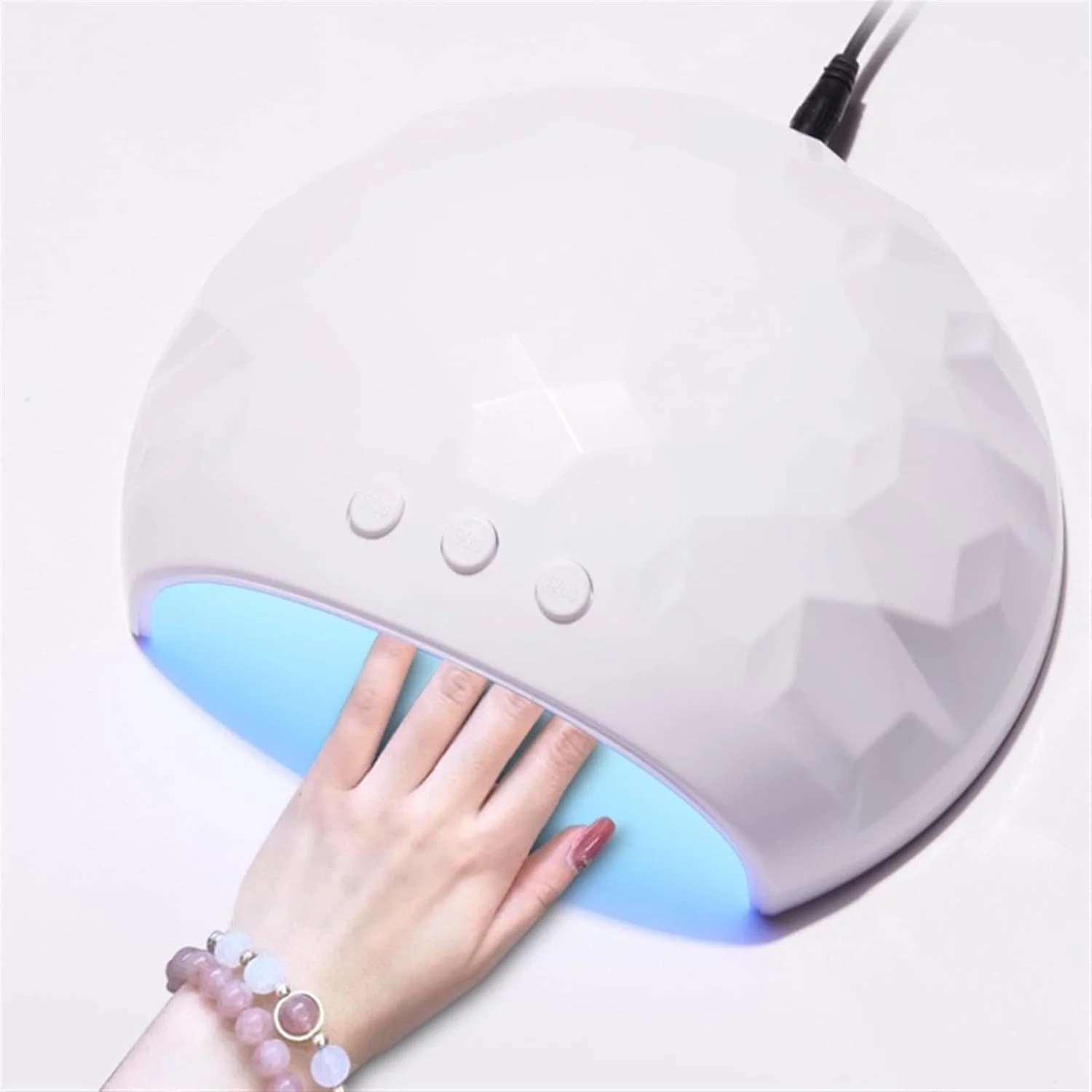 دستگاه خشک کن لاک ناخن LED با 18/12 عدد لامپ LED برای خشک کردن لاک ژل، دارای سنسور اتوماتیک 60/90/120 ثانیه ای، ابزار مانیکور