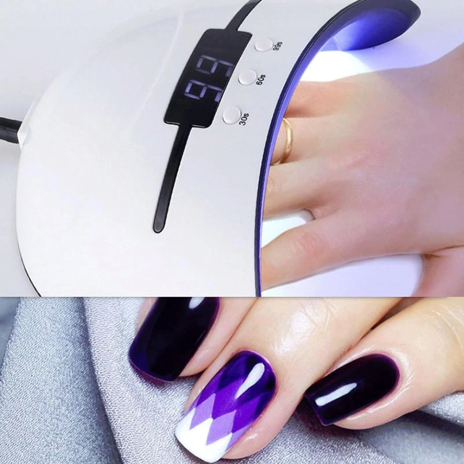 دستگاه خشک کن لاک ناخن، لامپ LED خشک کننده لاک ژل ناخن 36 وات، دستگاه خشک کن ژل ناخن با حسگر اتوماتیک