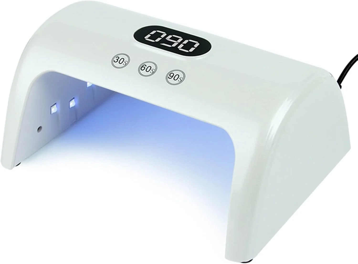 دستگاه خشک کن لاک ناخن، لامپ LED با تایمر 30/60/90 ثانیه مناسب استفاده خانگی، ابزار خشک کن لاک ژل ناخن LED