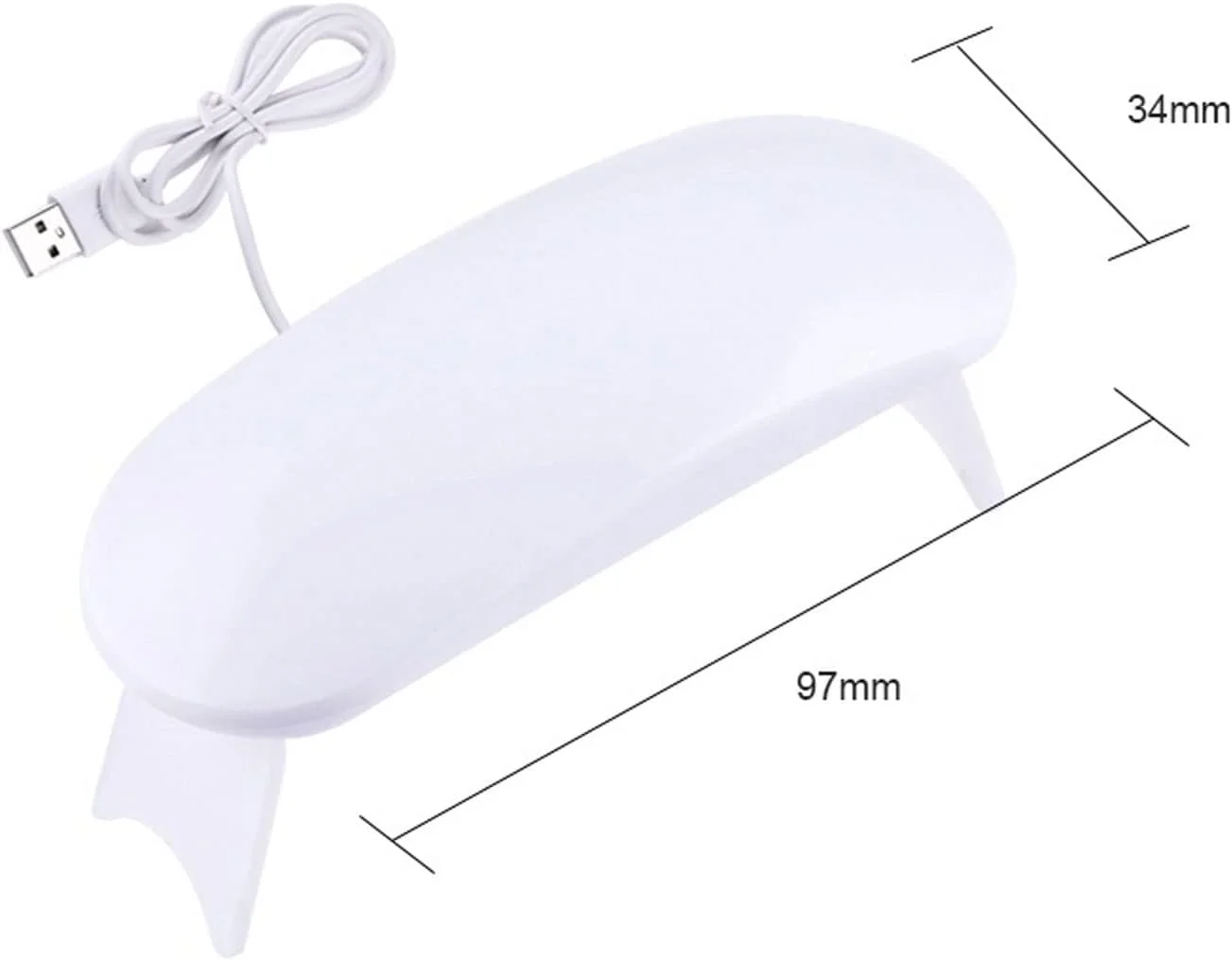 دستگاه خشک کن لاک ناخن، مینی لامپ ال ای دی 6 وات با یو اس بی، دستگاه خشک کننده لاک ژل، تجهیزات طراحی ناخن، 3 عدد لامپ ال ای دی، ابزار مانیکور ناخن.