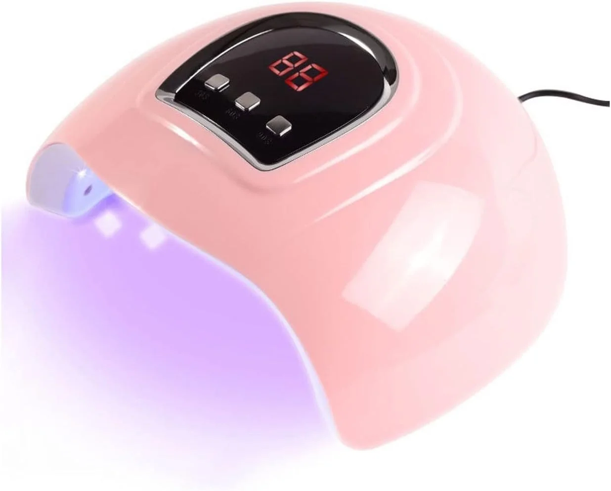 دستگاه خشک کن ناخن، لامپ LED قابل حمل صورتی، تایمر 30/60/90 ثانیه، کابل USB، مناسب برای استفاده خانگی، ابزار خشک کن لاک ژل ناخن