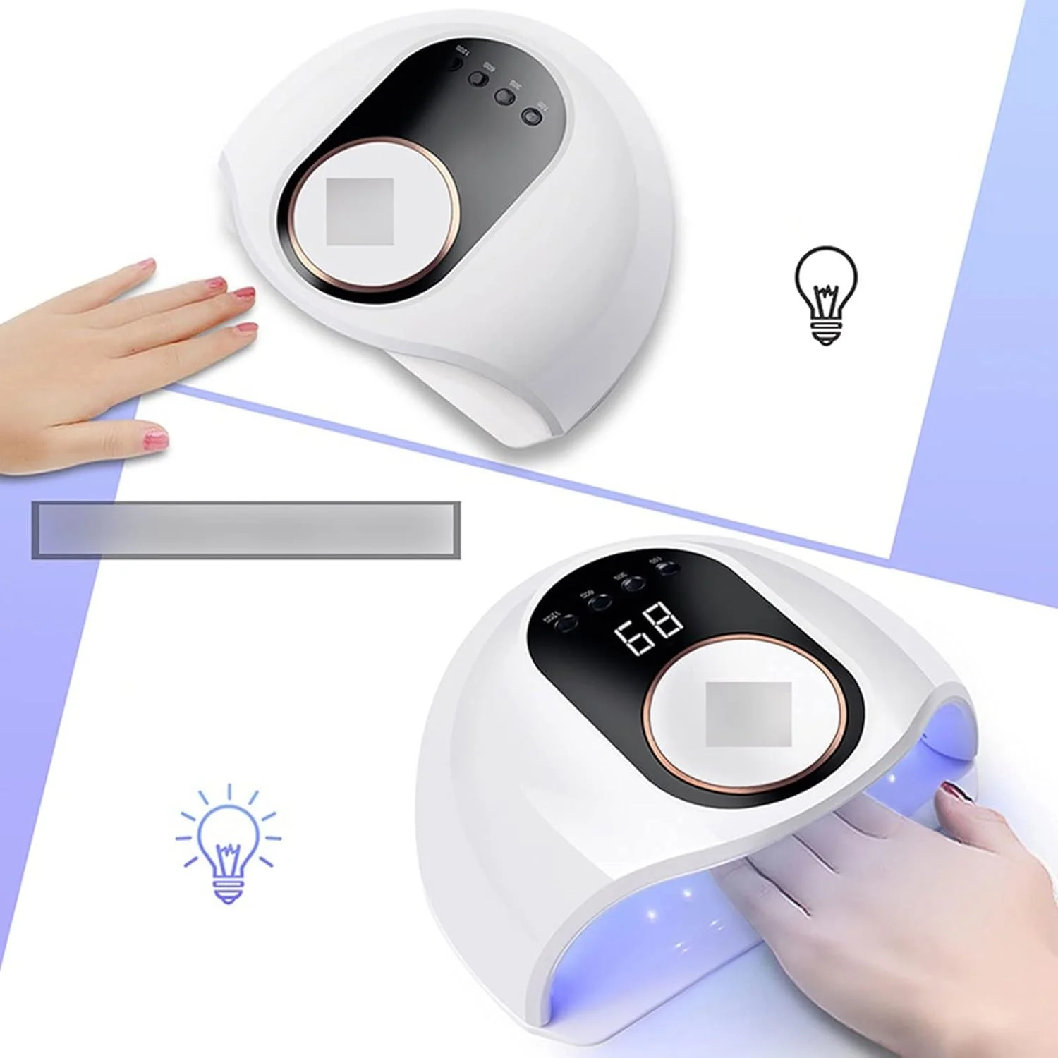 دستگاه خشک کن لاک ناخن، دستگاه خشک کن حرفه ای ناخن LED با قدرت بالا با 42 عدد لامپ LED برای دستگاه مانیکور، دستگاه خشک کننده ژل، تجهیزات هنر ناخن