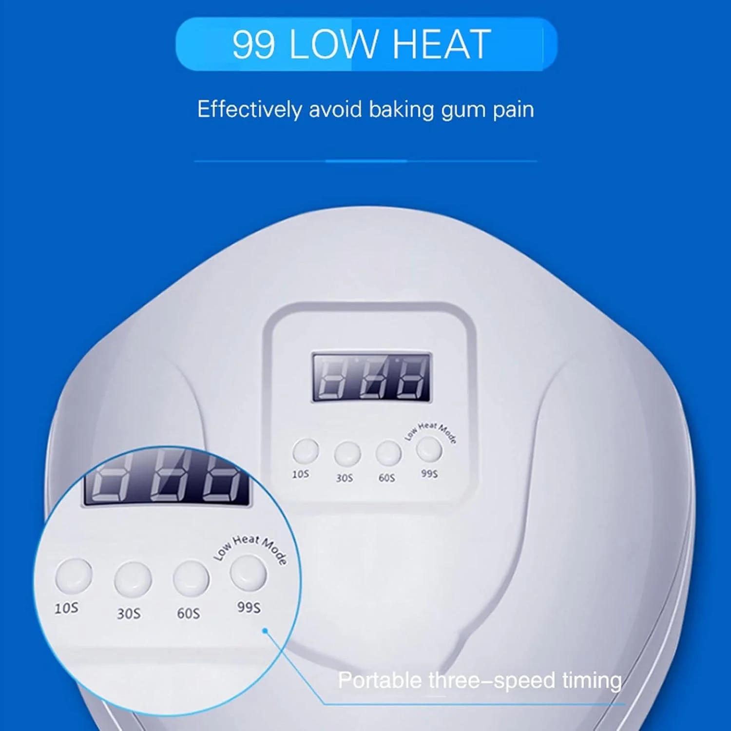 دستگاه خشک کن لاک ناخن، لامپ ال ای دی برای خشک کردن انواع لاک ژل با حسگر حرکتی مناسب برای مانیکور و پدیکور سالنی (رنگ: Hortel)