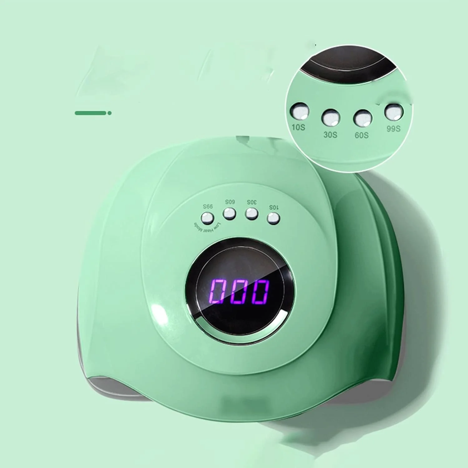 دستگاه خشک کن لاک ناخن، لامپ LED برای انواع ژل ها، 45 عدد لامپ LED، نور خورشید، تایمر 10/30/60/99 ثانیه، مناسب برای طراحی ناخن