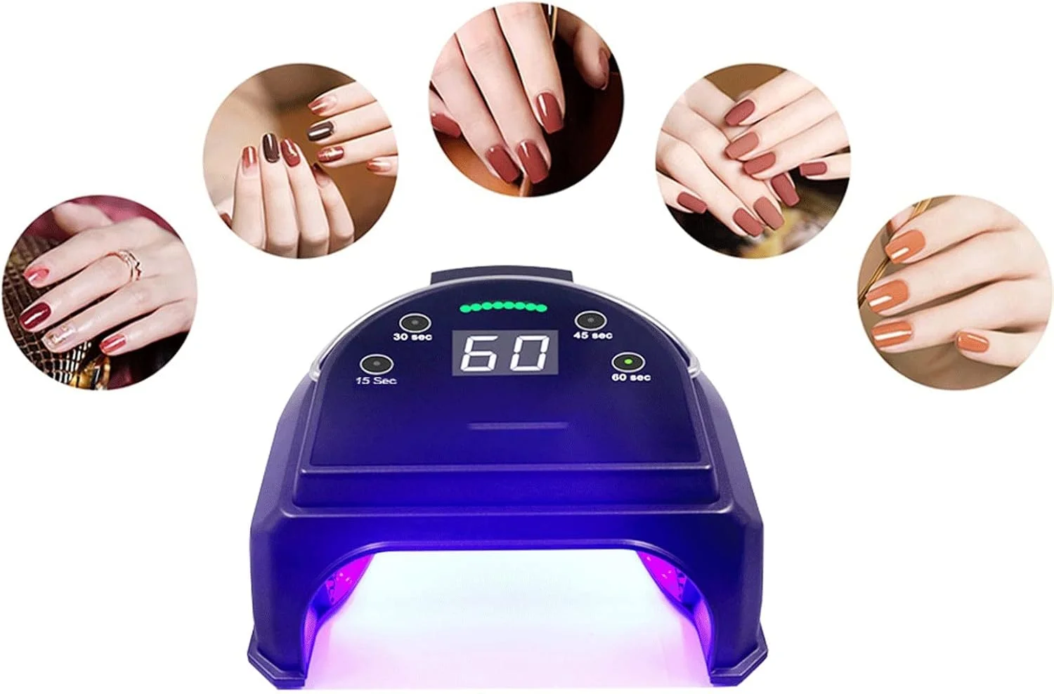 دستگاه خشک کن ناخن، دستگاه لاک خشک کن LED بی سیم با توان بالا، قابل شارژ، طراحی باتری درخشان، دستگاه خشک کن بی سیم