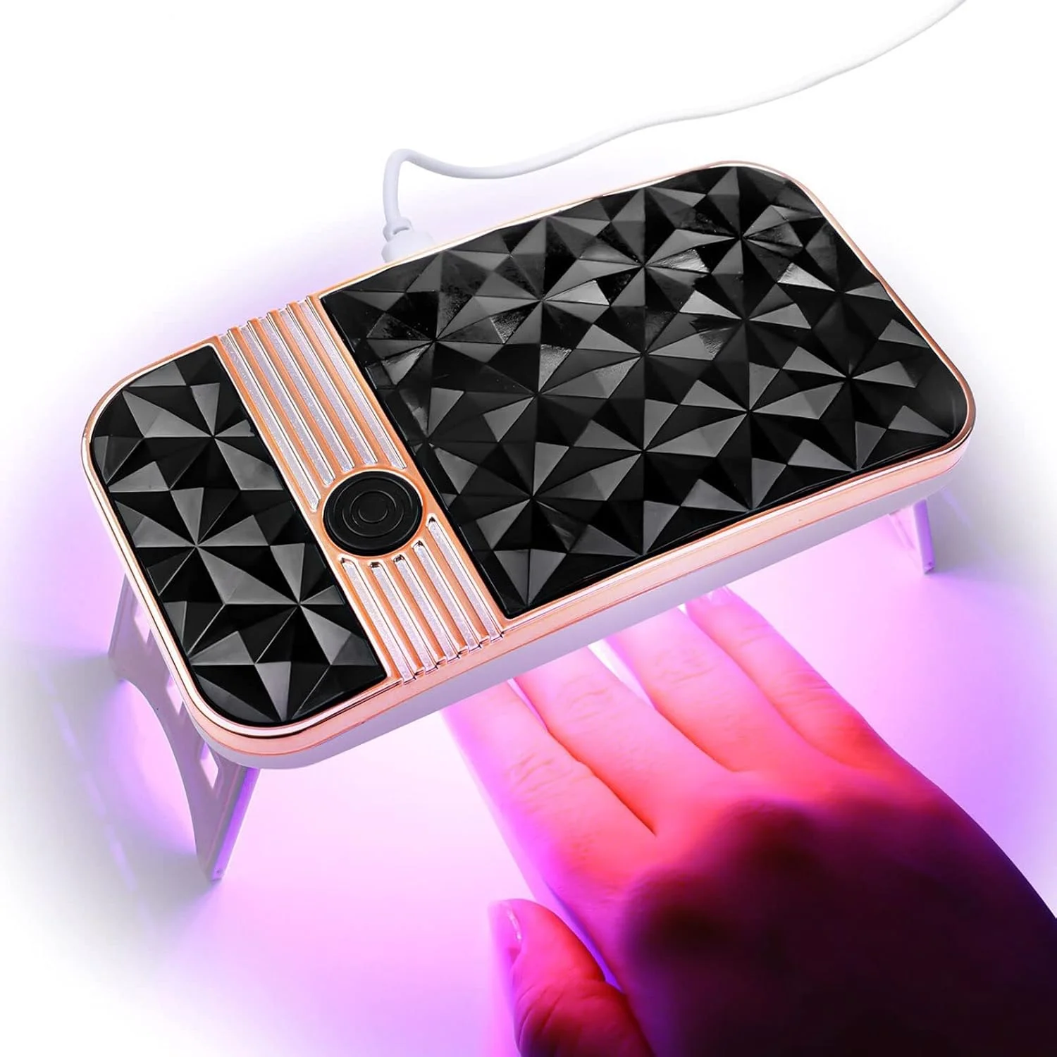 دستگاه خشک کن لاک ناخن LED مینی قابل حمل 54 وات، خشک کننده سریع لاک ژل ناخن، چراغ طراحی ناخن DIY با رابط USB، ابزار مانیکور