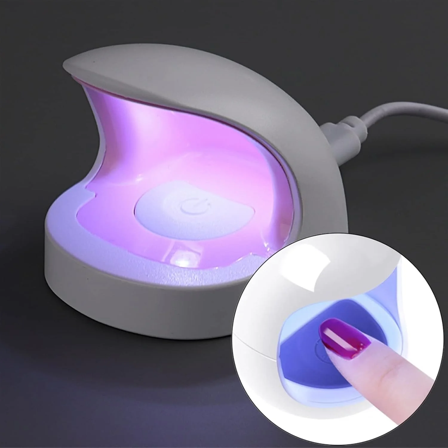 دستگاه خشک کن لاک ناخن 6 وات LED با رابط USB کوچک، قابل حمل، مناسب برای خشک کردن لاک ژل