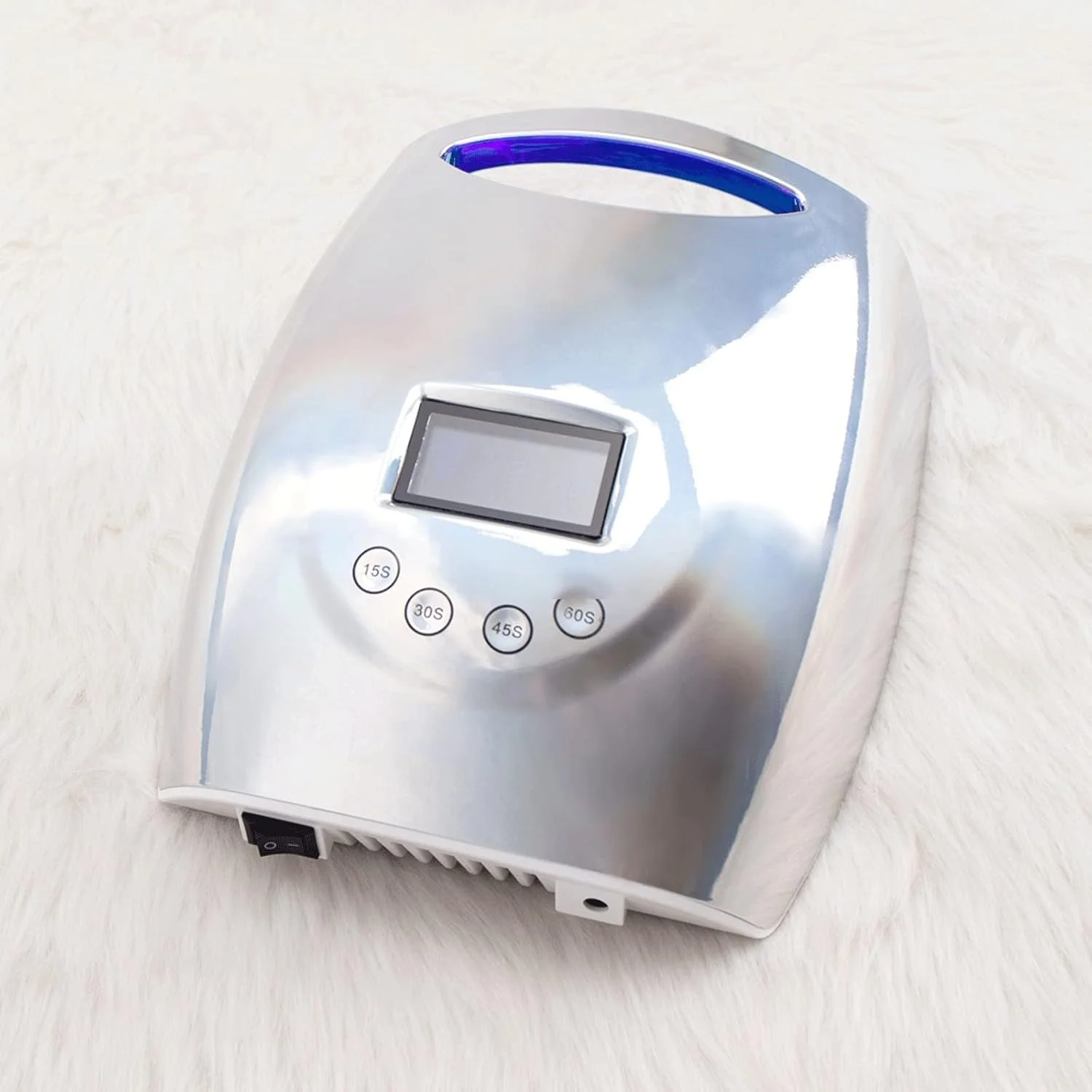 دستگاه خشک کن لاک ناخن 48 وات ال ای دی بی سیم، قابل شارژ، بدنه نقره ای