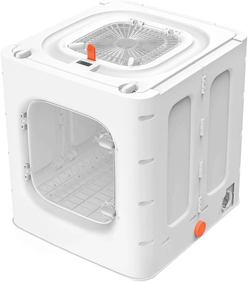 دستگاه خشک کن ناخن، جعبه خشک کن سریع 2000 واتی برای حیوانات خانگی، سگ و گربه، تاشو و قابل تنظیم