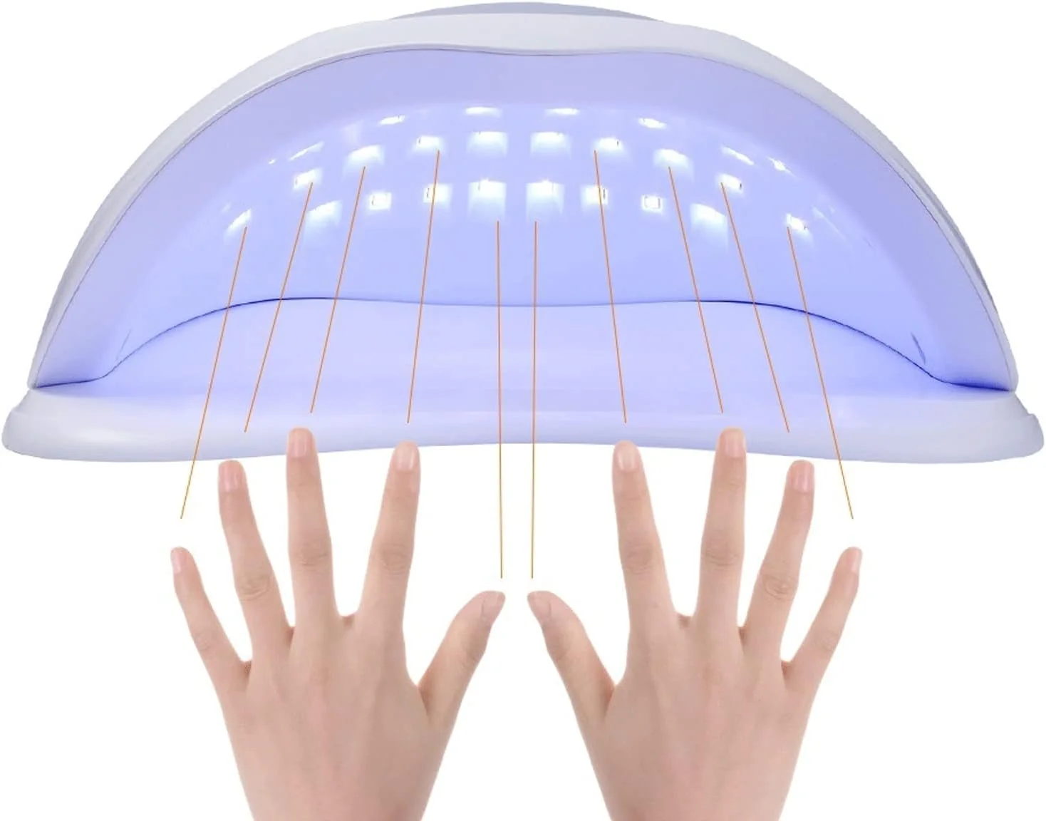 دستگاه خشک کن لاک ناخن 72 وات SMART ICE، دستگاه خشک کن سریع لاک ژل ناخن، تایمر 10S/30S/60S/99S، مناسب برای هر دو دست