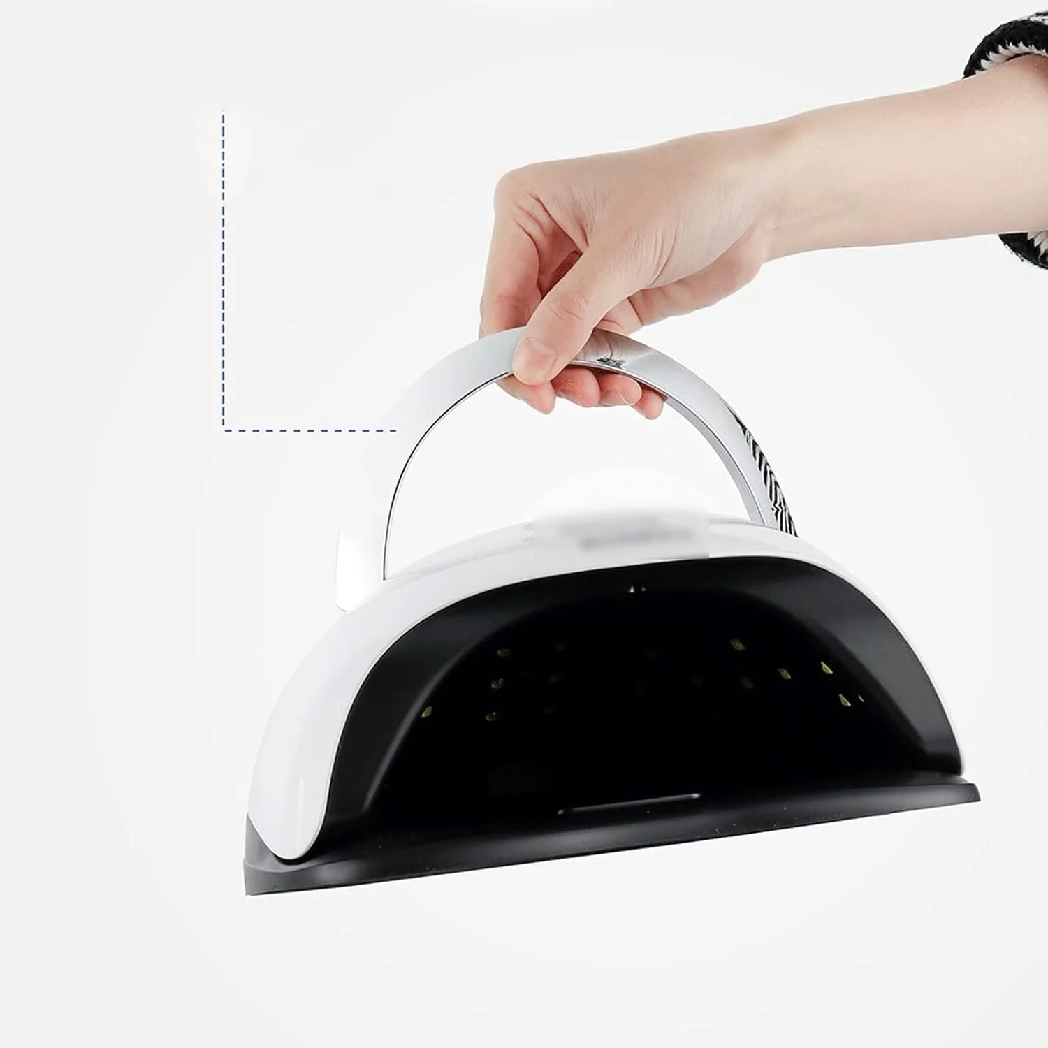 دستگاه خشک کن لاک ناخن، 72 وات، 36 LED، دارای نگهدارنده تلفن، خشک کننده سریع LED، تایمر 10S/30S/60S/99S، حسگر