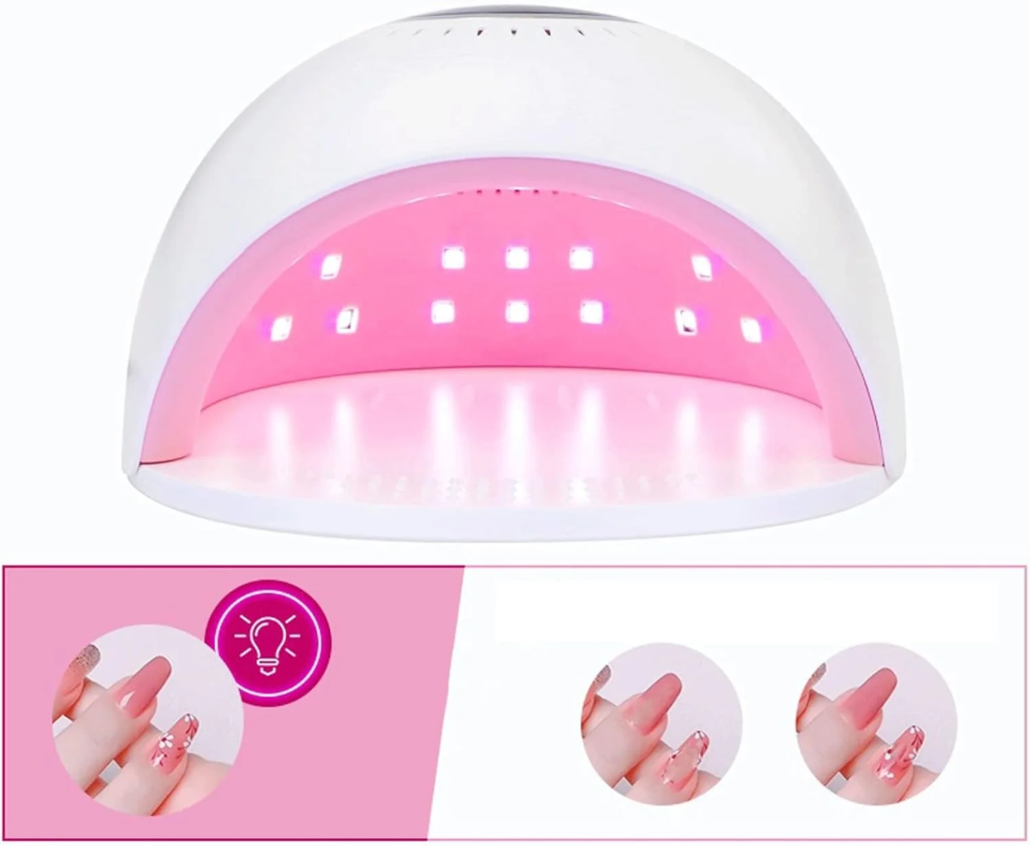 دستگاه خشک کن لاک ناخن، لامپ ناخن با توان بالا برای خشک کردن سریع لاک با حسگر هوشمند دستگاه خشک کن لاک ناخن، لامپ ناخن با توان بالا برای خشک کردن سریع لاک با حسگر هوشمند