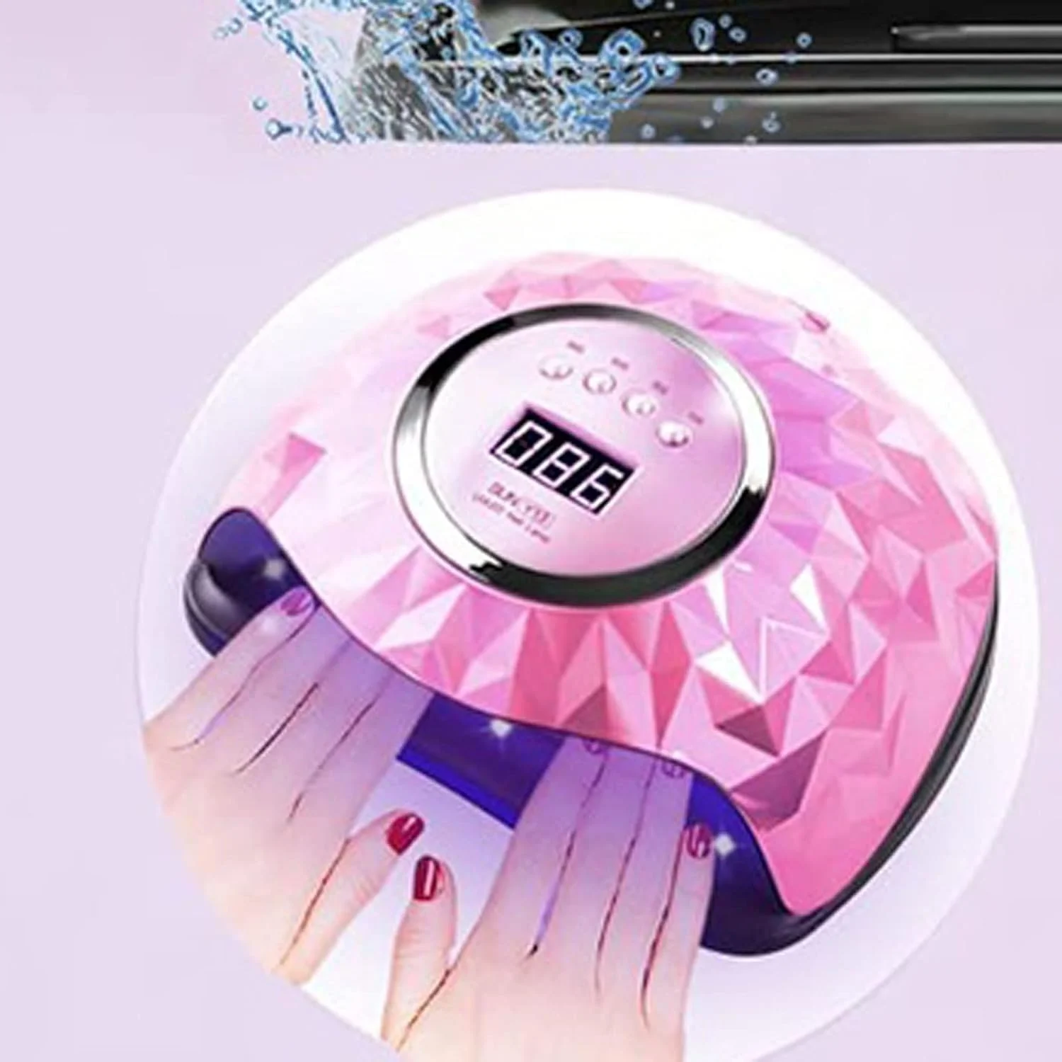دستگاه خشک کن لاک ناخن، دستگاه لاک خشک کن LED قدرتمند 60LED با حالت حرارت کم، سنسور هوشمند، دستگاه حرفه ای مانیکور ناخن (رنگ: Hortelé)