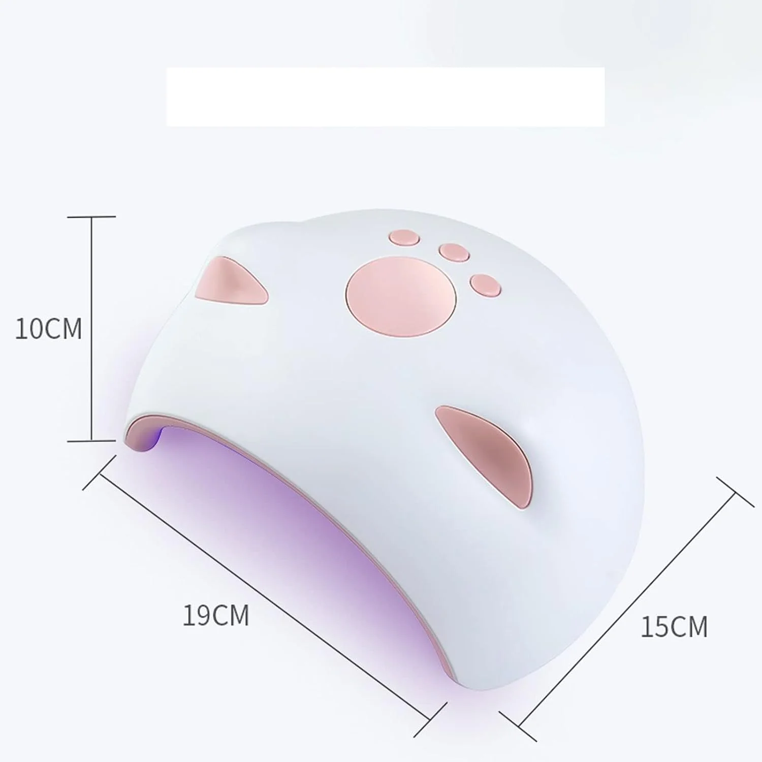 چراغ ناخن، چراغ LED طرح گربه، خشک کن ناخن 60 واتی، 1 چراغ برای خشک کردن لاک ژل ناخن، با سنسور حرکتی و صفحه نمایش LCD