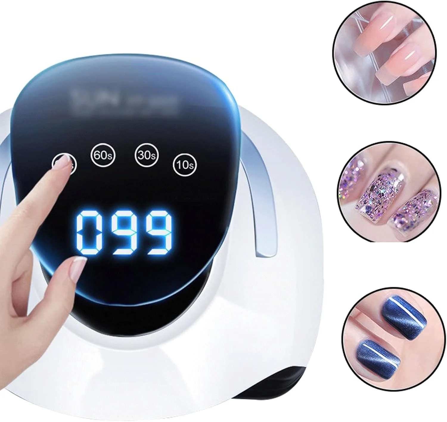 دستگاه خشک کن لاک ناخن 114 وات، دارای 57 لامپ ال ای دی، مناسب برای خشک کردن انواع لاک ژل، حرفه ای