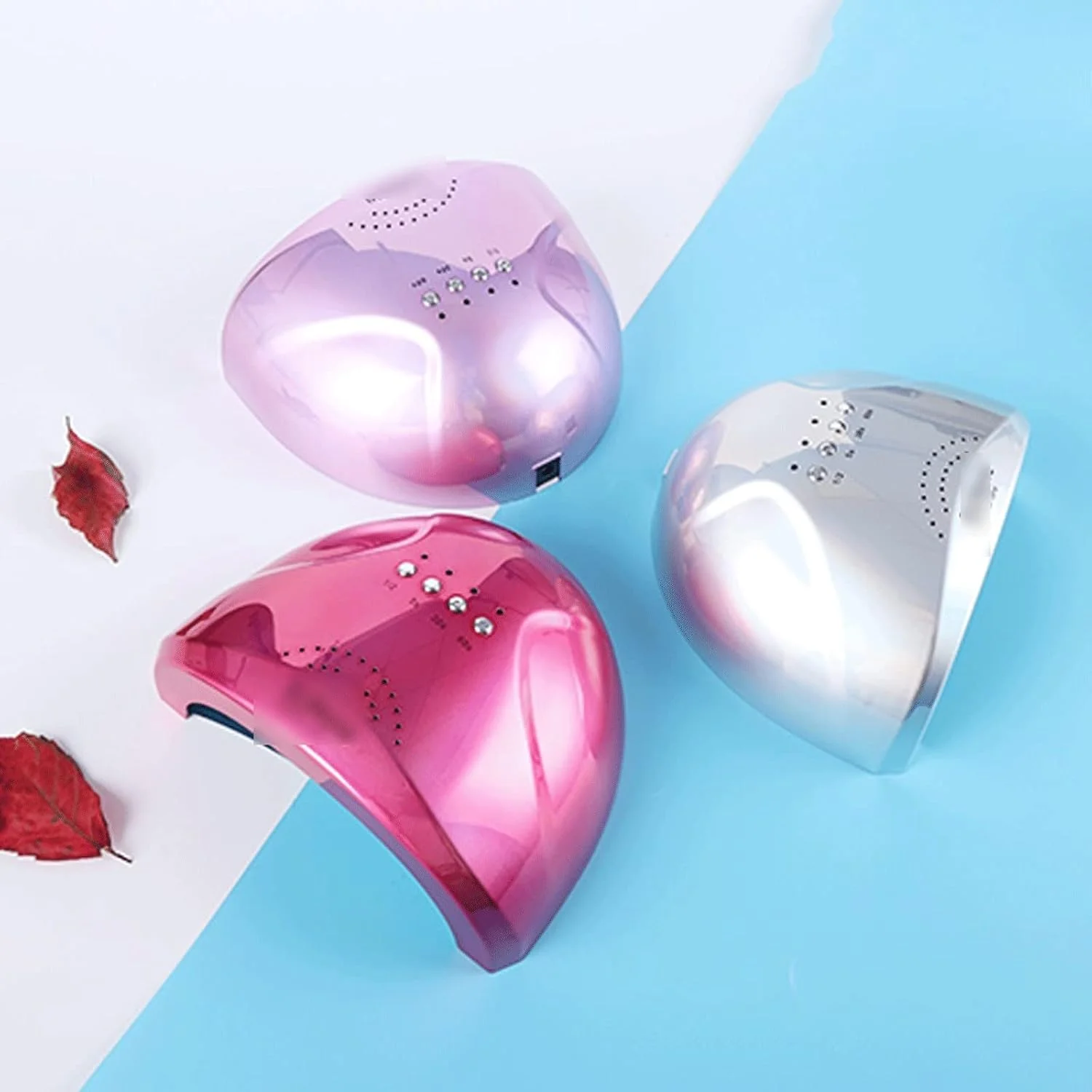 دستگاه خشک کن لاک ناخن LED مدل 48 وات با 30 لامپ DS برای خشک کردن لاک ژل، تایمر 5/30/60 ثانیه (رنگ: تک رنگ)