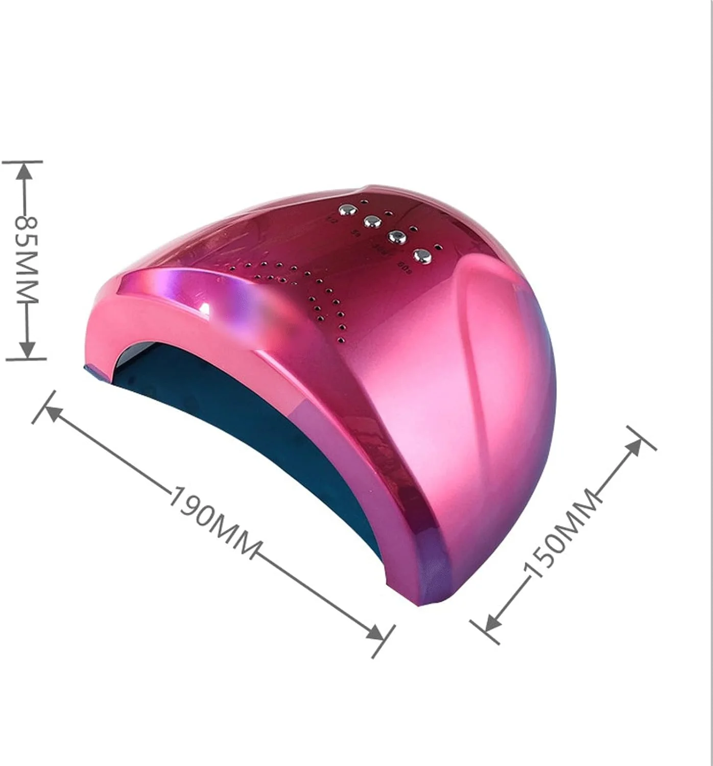 دستگاه خشک کن لاک ناخن LED مدل 48 وات با 30 لامپ DS برای خشک کردن لاک ژل، تایمر 5/30/60 ثانیه (رنگ: تک رنگ)
